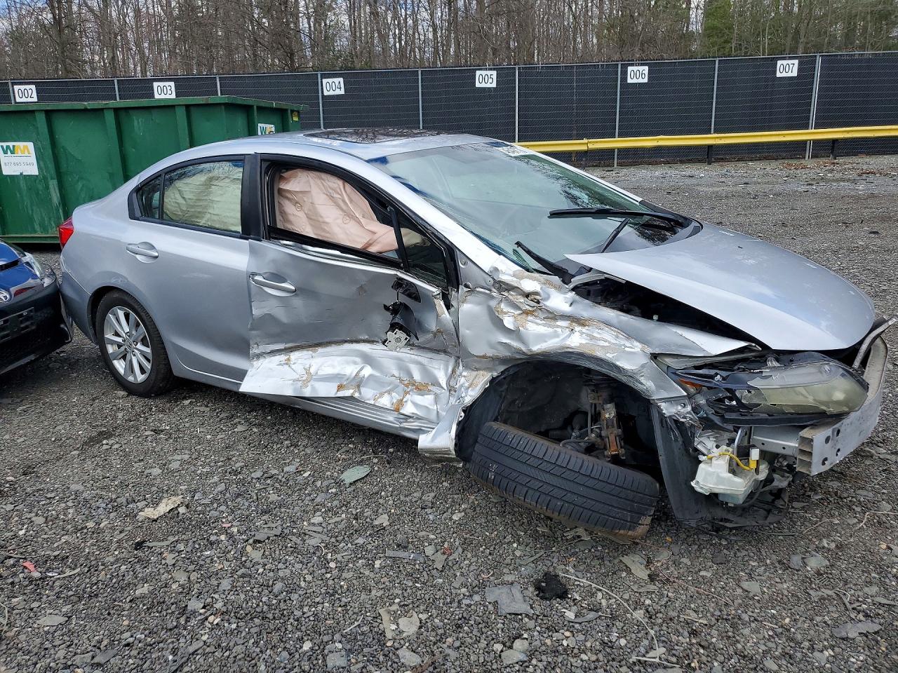2012 Honda Civic Ex Серебряный vin: 19XFB2F87CE335409