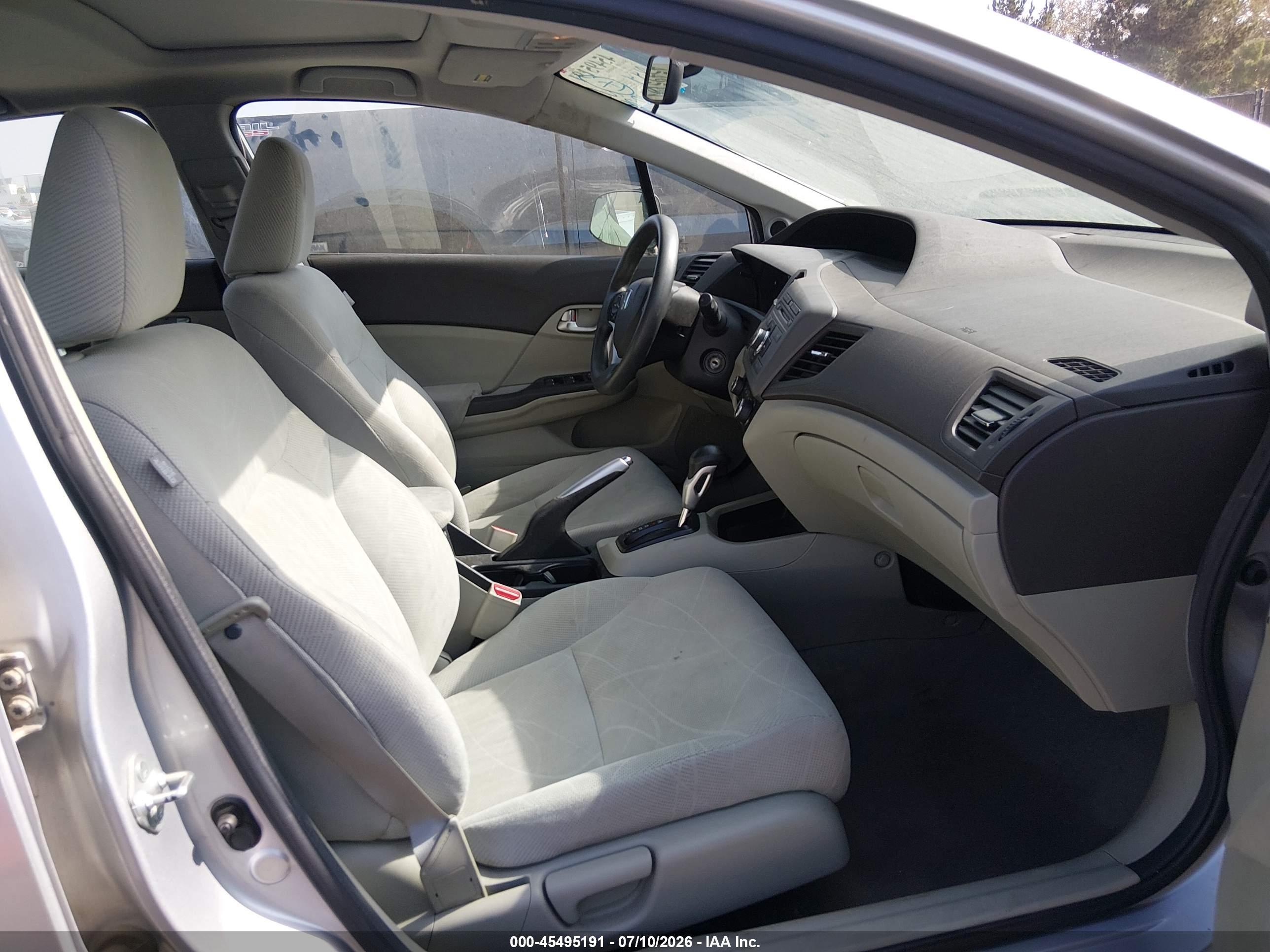 2012 Honda Civic Ex Silver vin: 19XFB2F87CE343820