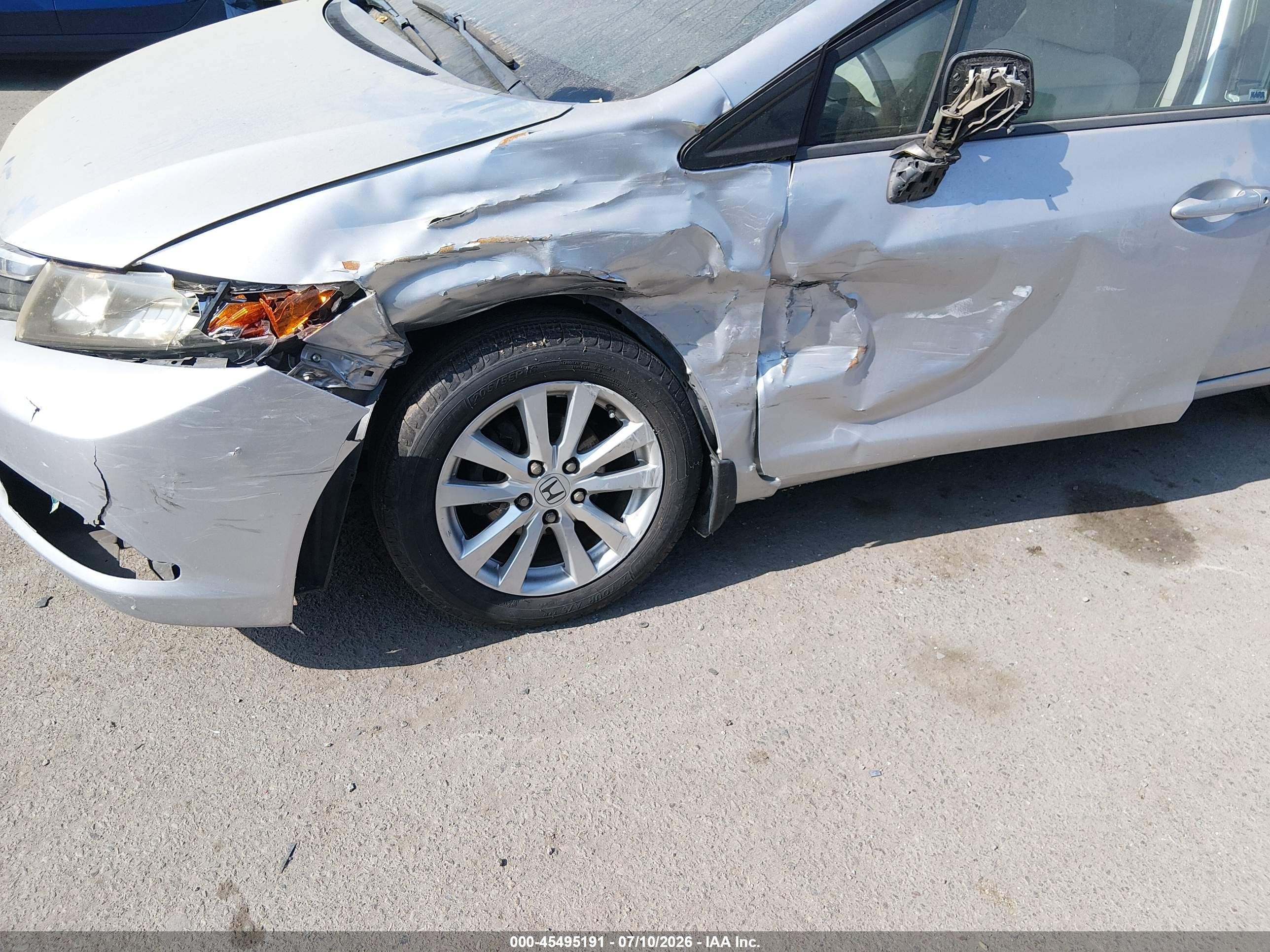 2012 Honda Civic Ex Silver vin: 19XFB2F87CE343820