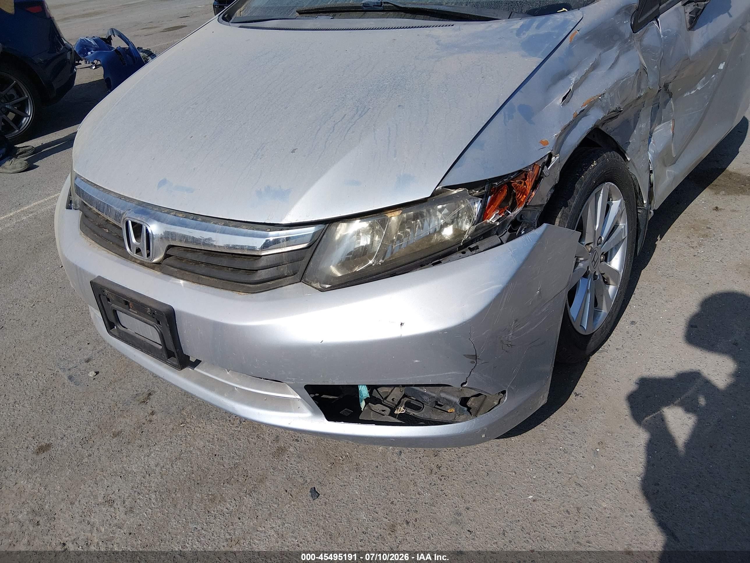 2012 Honda Civic Ex Silver vin: 19XFB2F87CE343820