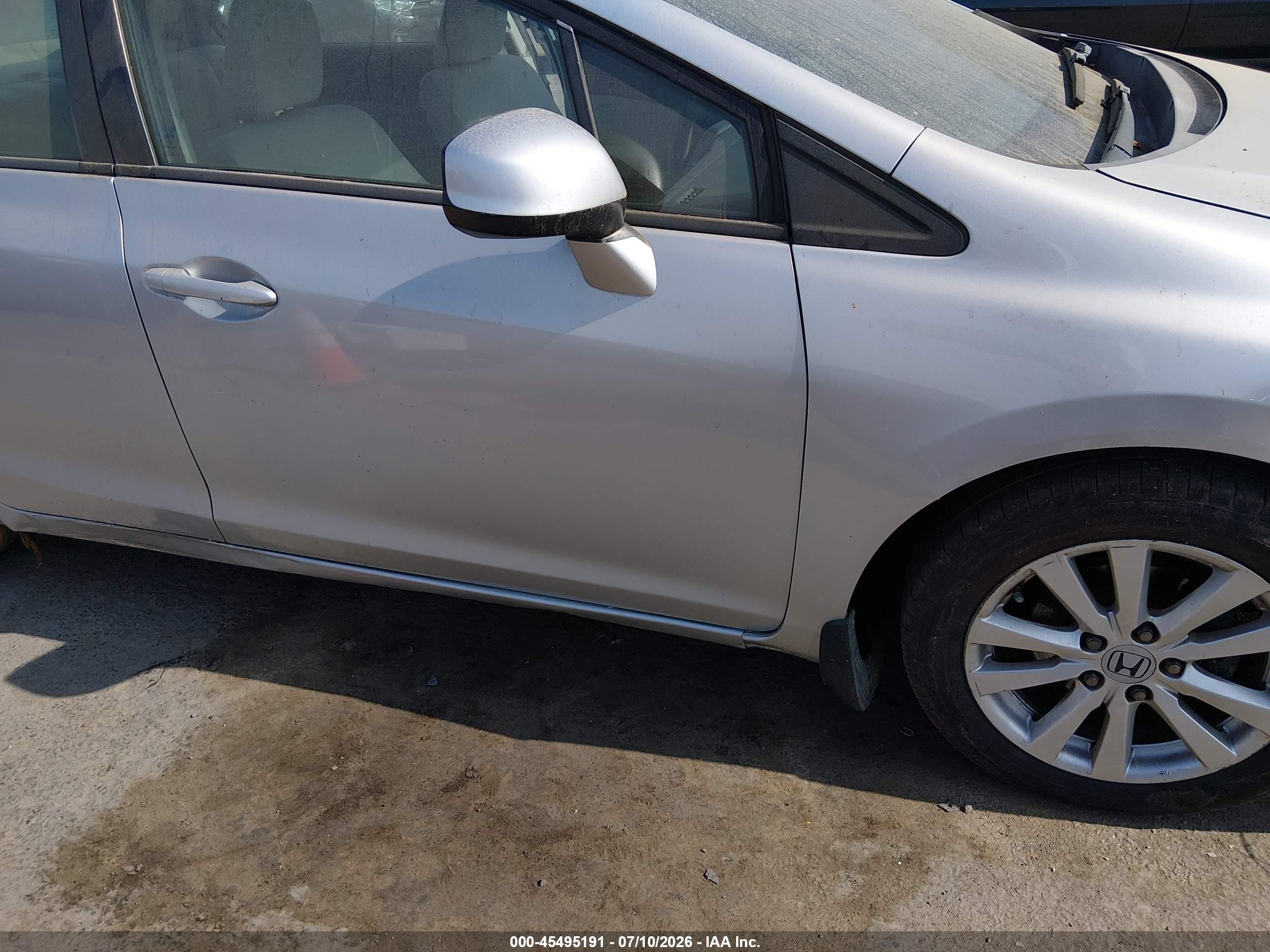 2012 Honda Civic Ex Silver vin: 19XFB2F87CE343820