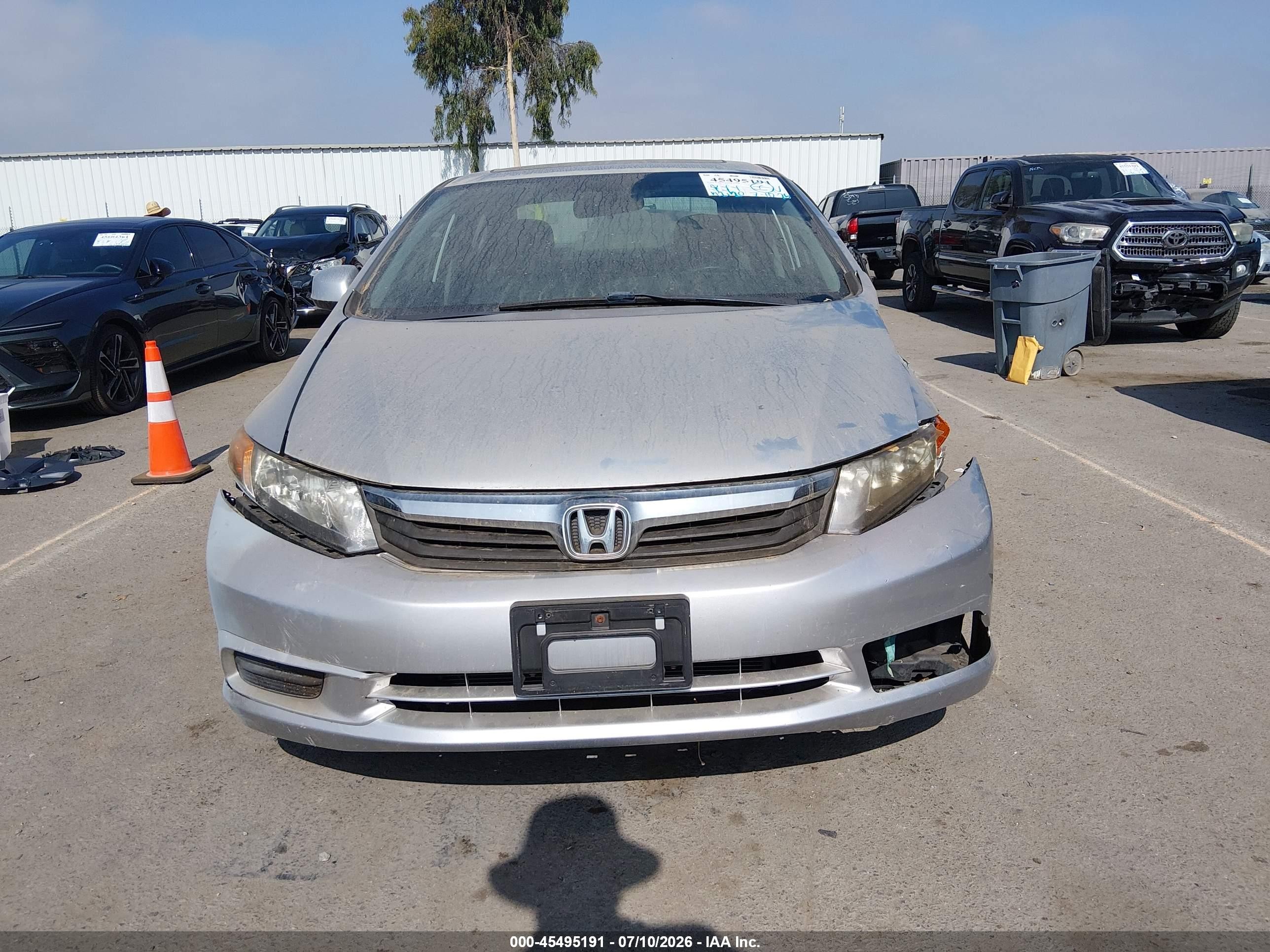 2012 Honda Civic Ex Silver vin: 19XFB2F87CE343820