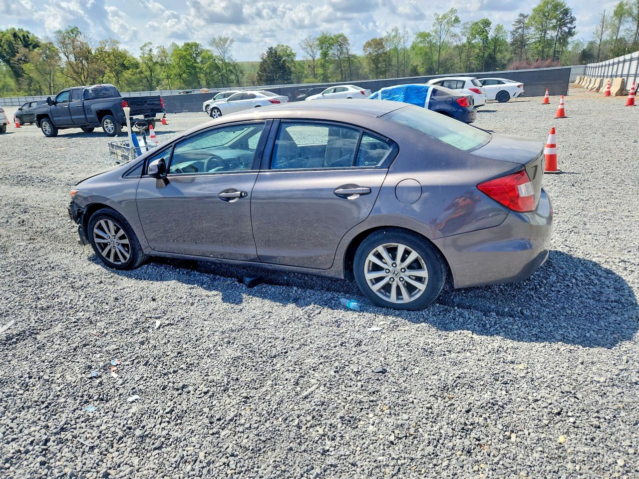 2012 Honda Civic Ex Brown vin: 19XFB2F87CE346894
