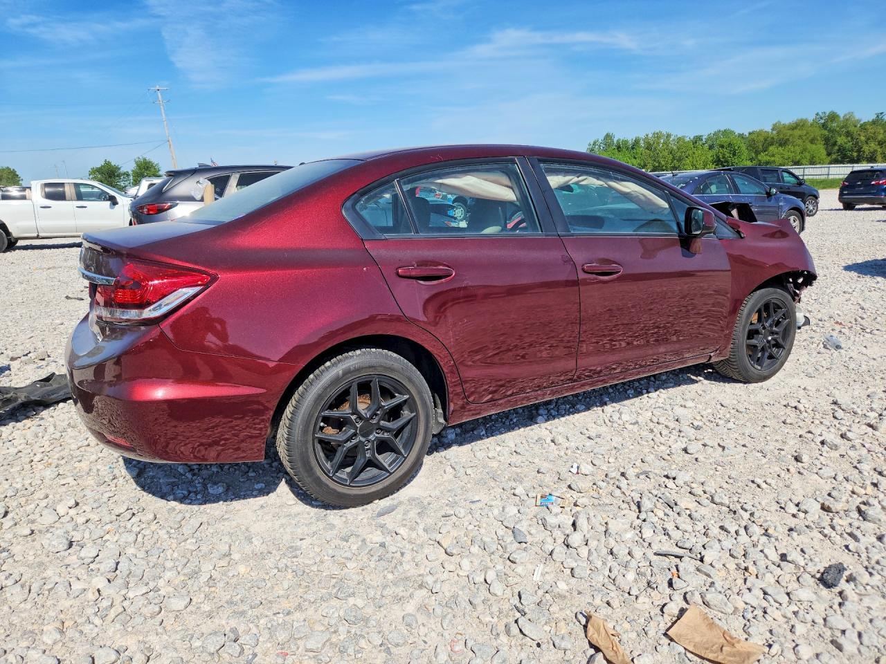 2013 Honda Civic Ex Red vin: 19XFB2F87DE003262
