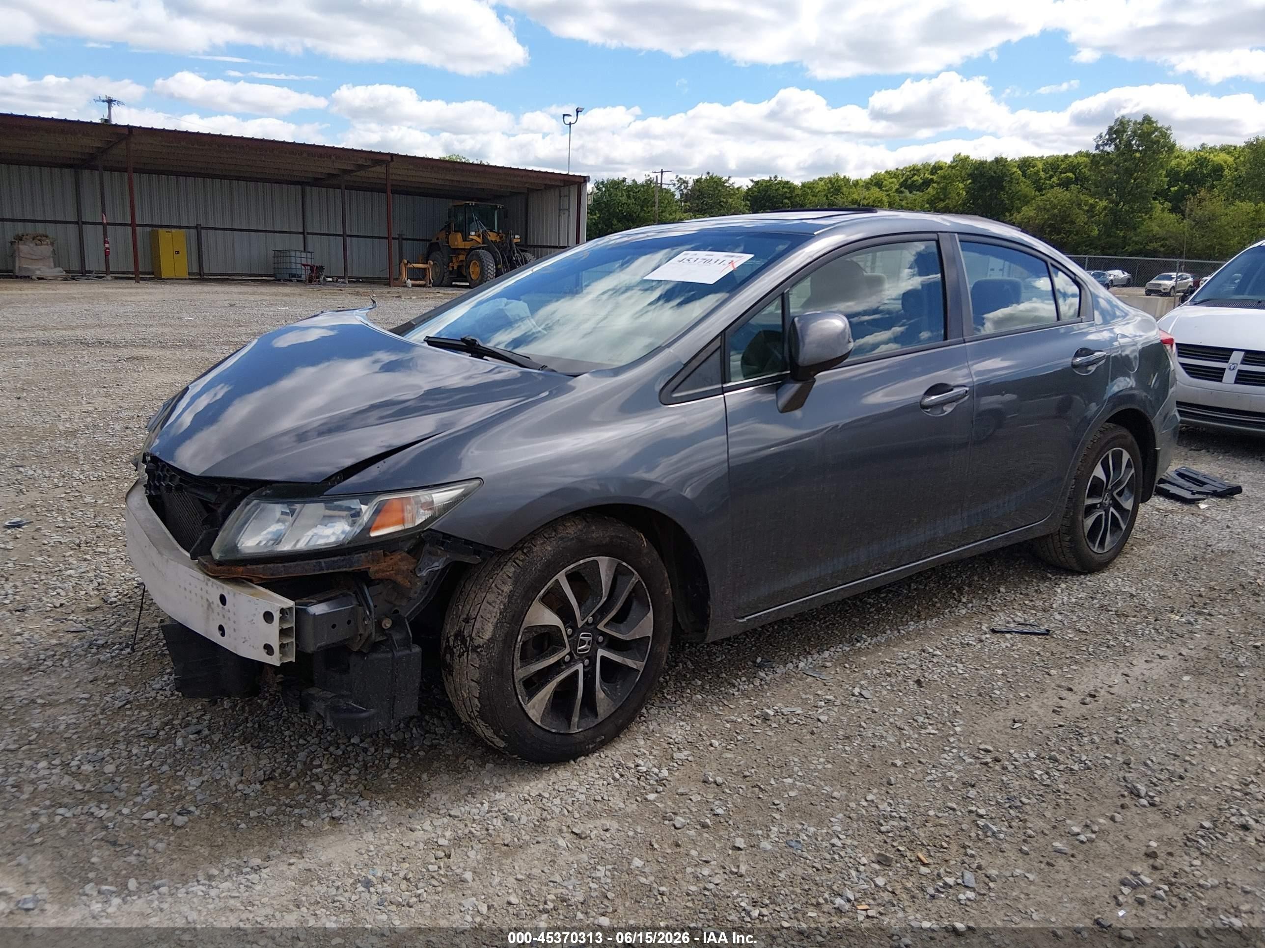 2013 Honda Civic Ex Gray vin: 19XFB2F87DE019199