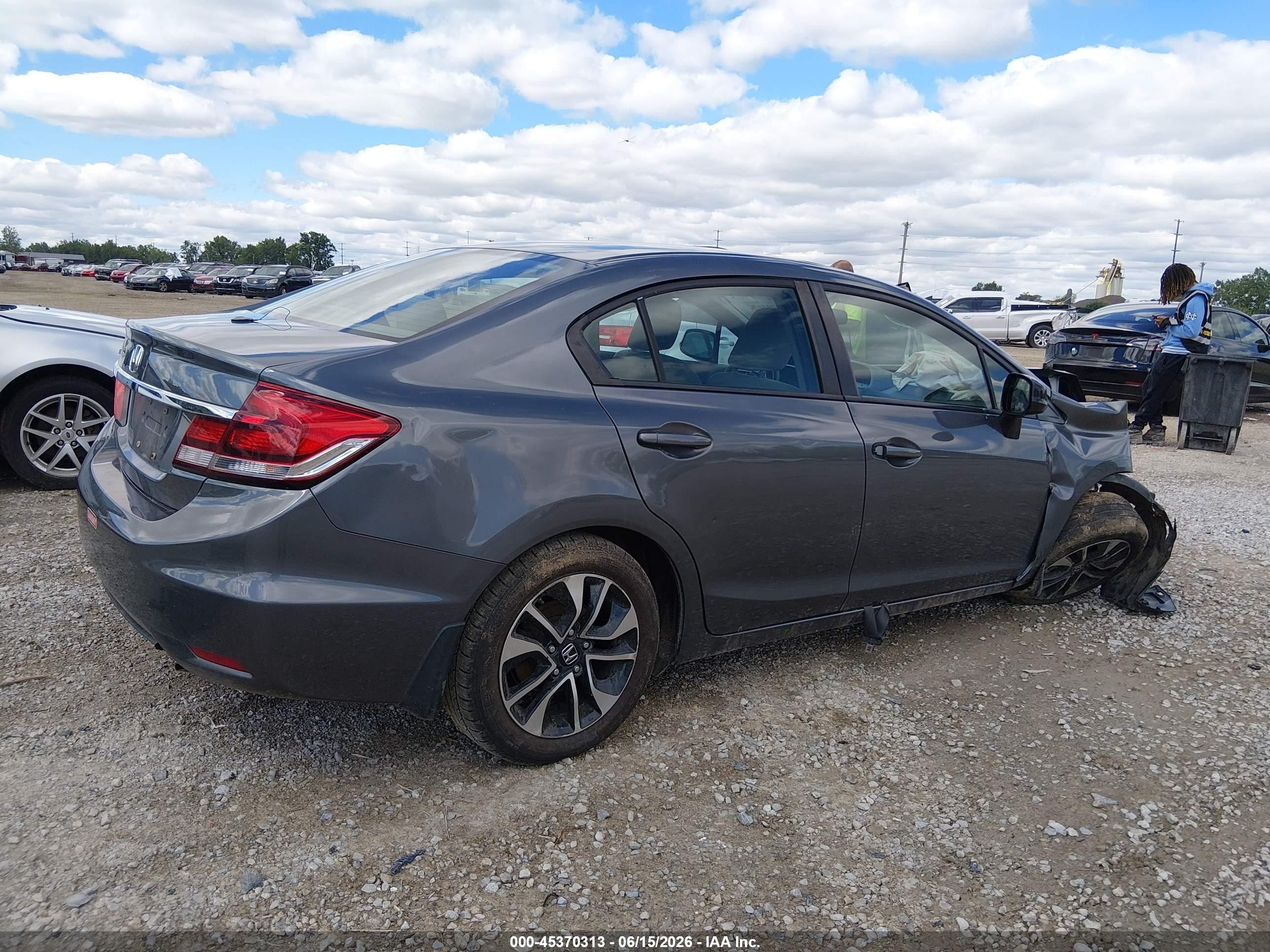 2013 Honda Civic Ex Gray vin: 19XFB2F87DE019199