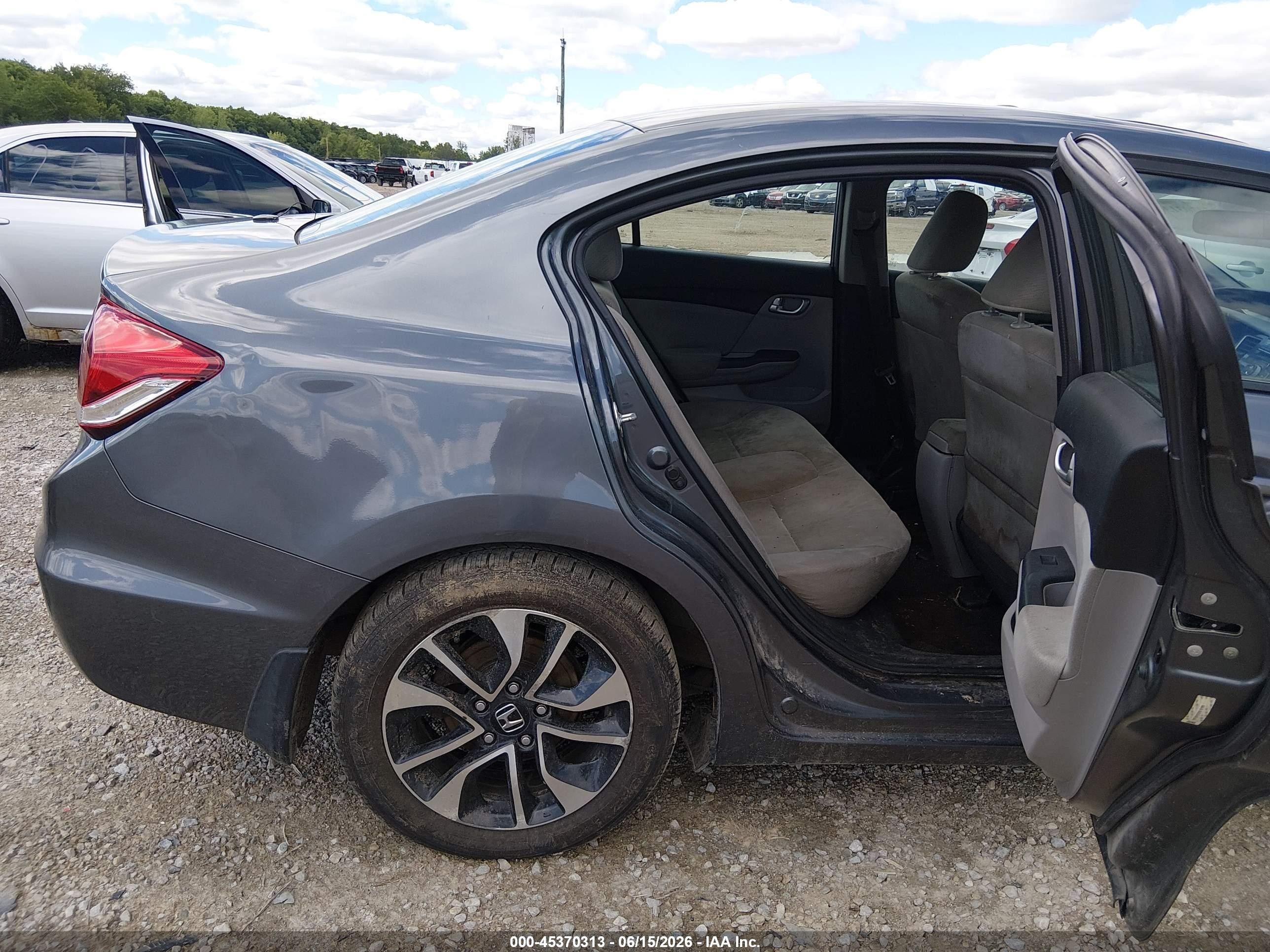 2013 Honda Civic Ex Gray vin: 19XFB2F87DE019199
