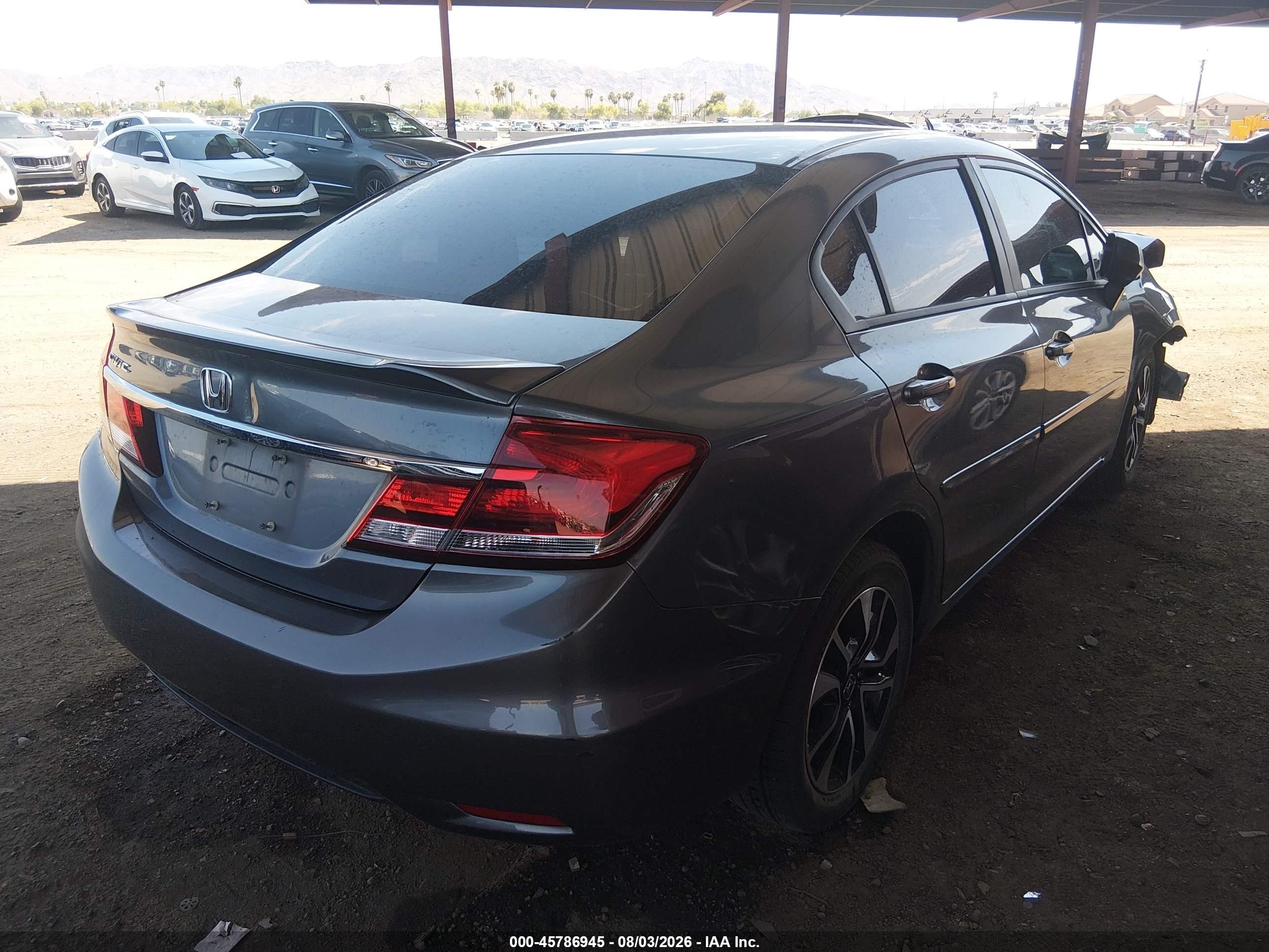 2013 Honda Civic Ex Gray vin: 19XFB2F87DE037475