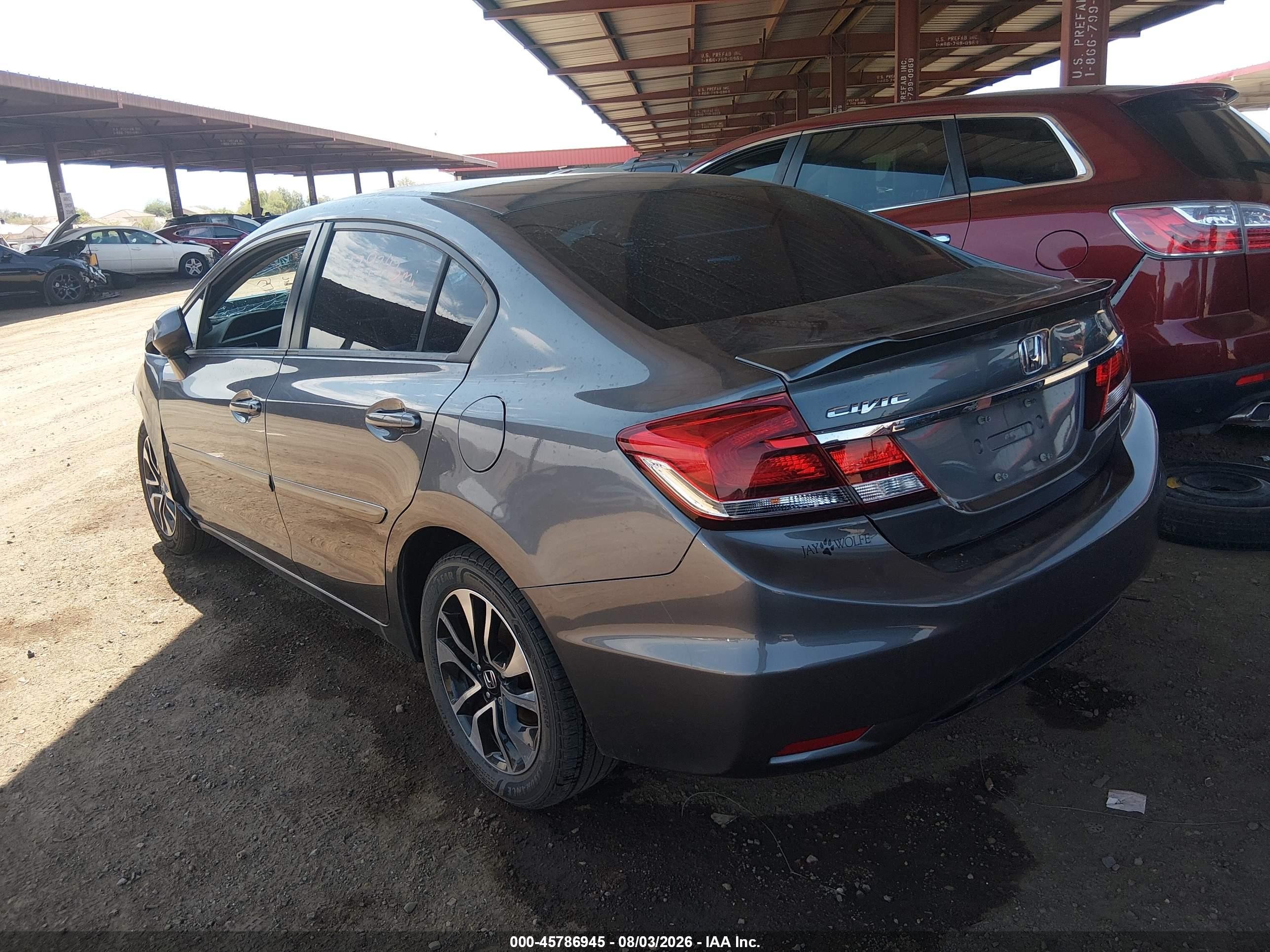 2013 Honda Civic Ex Gray vin: 19XFB2F87DE037475