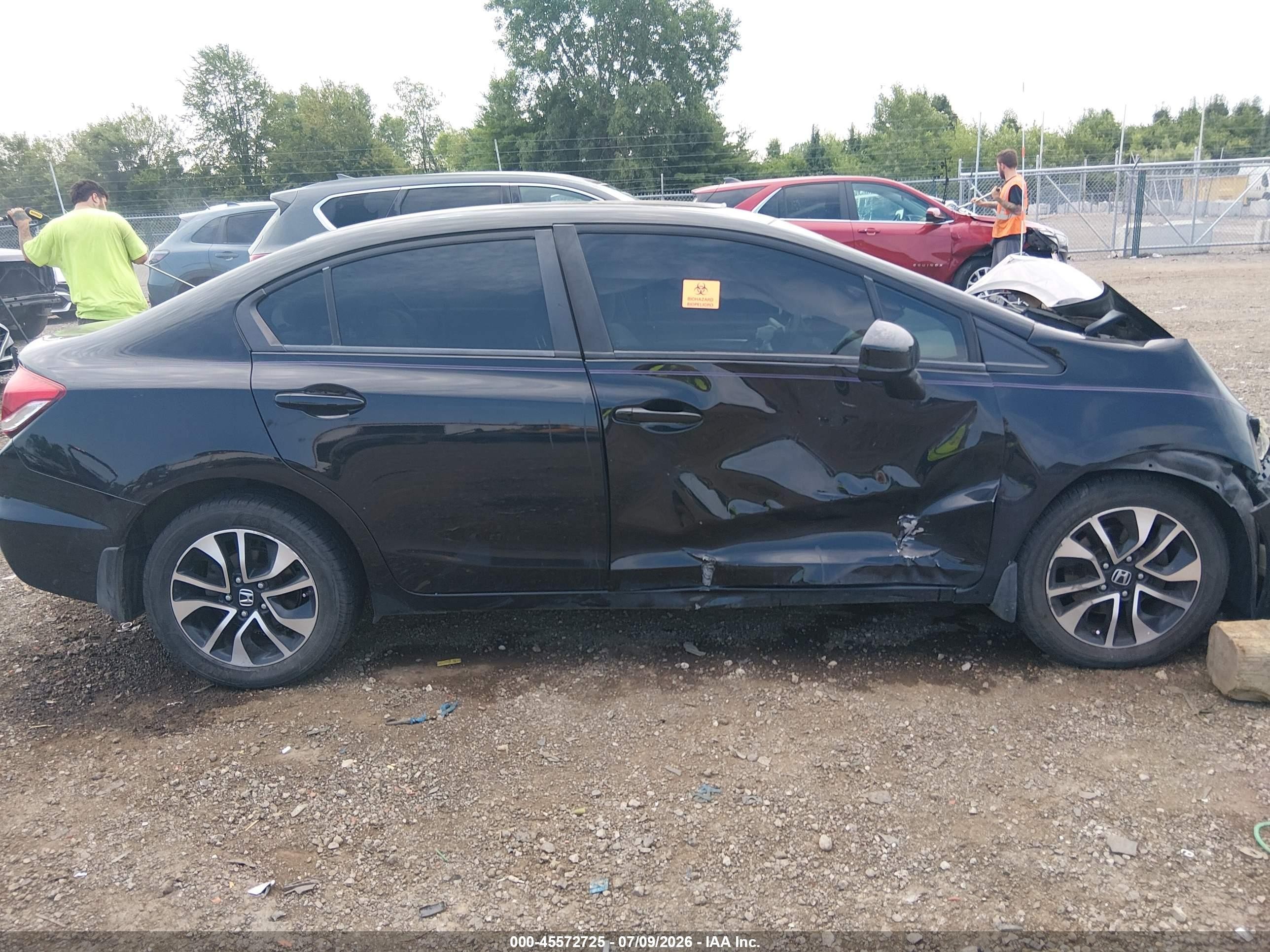 2013 Honda Civic Ex Black vin: 19XFB2F87DE057922