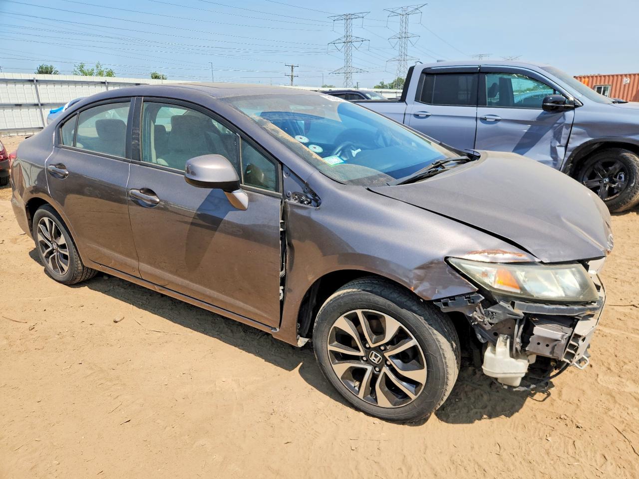 2013 Honda Civic Ex Brown vin: 19XFB2F87DE071612