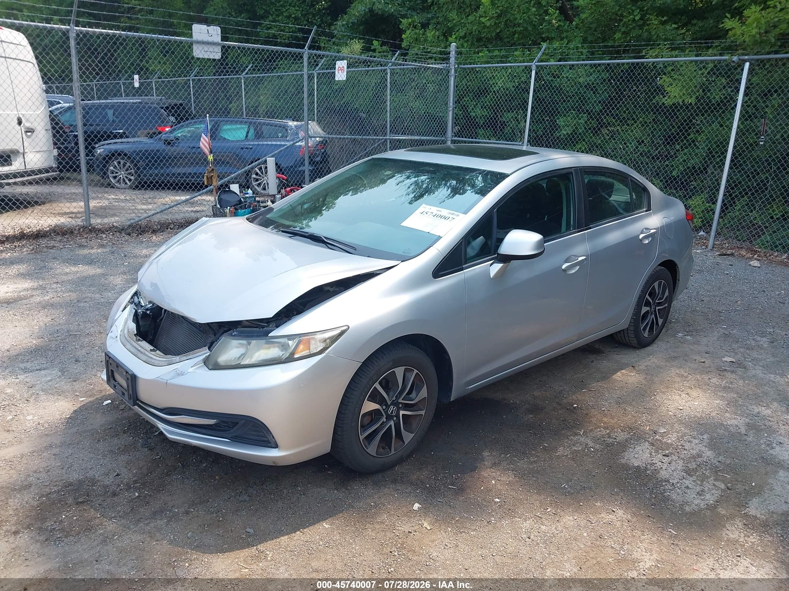 2013 Honda Civic Ex Silver vin: 19XFB2F87DE089091