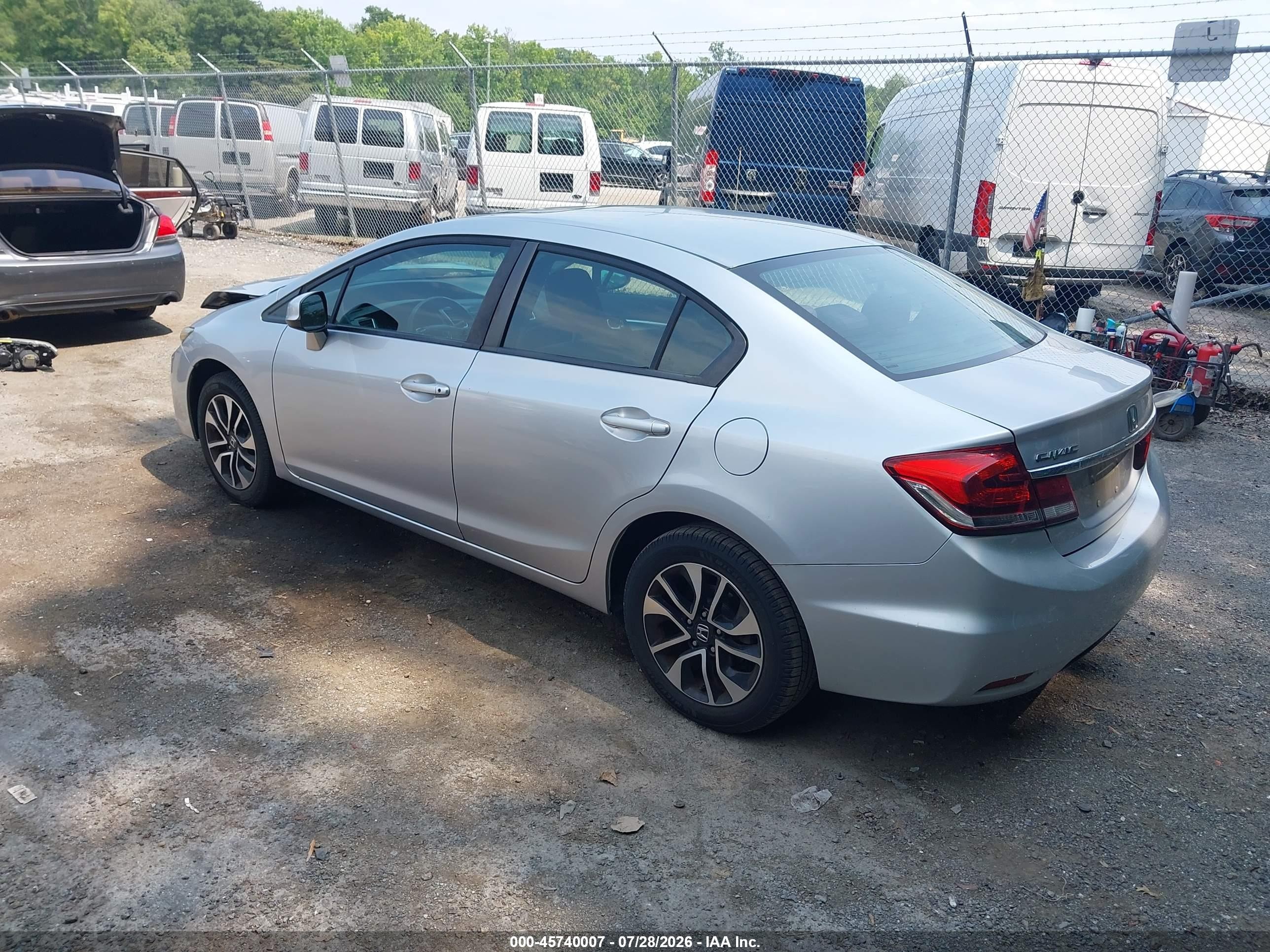 2013 Honda Civic Ex Silver vin: 19XFB2F87DE089091