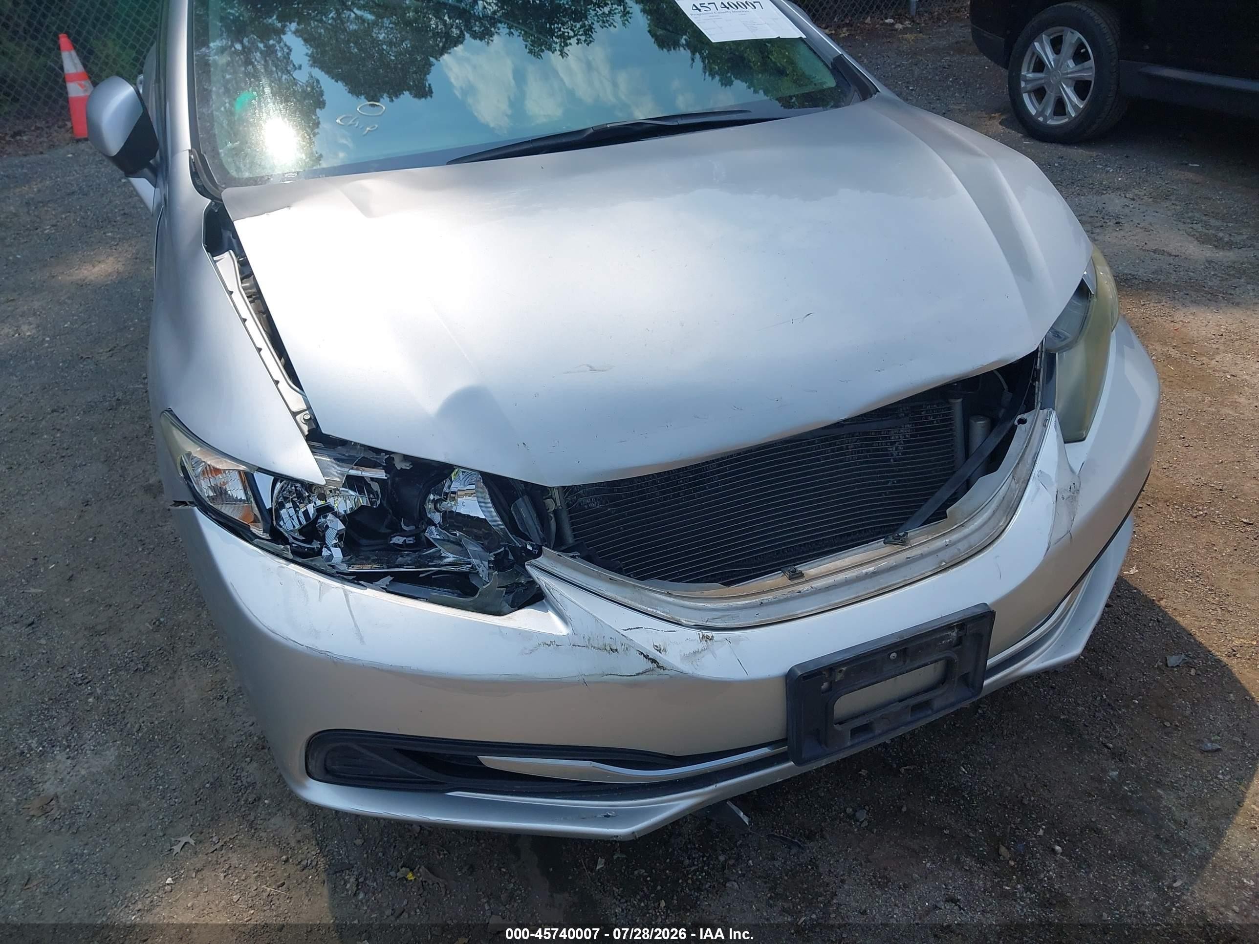 2013 Honda Civic Ex Silver vin: 19XFB2F87DE089091