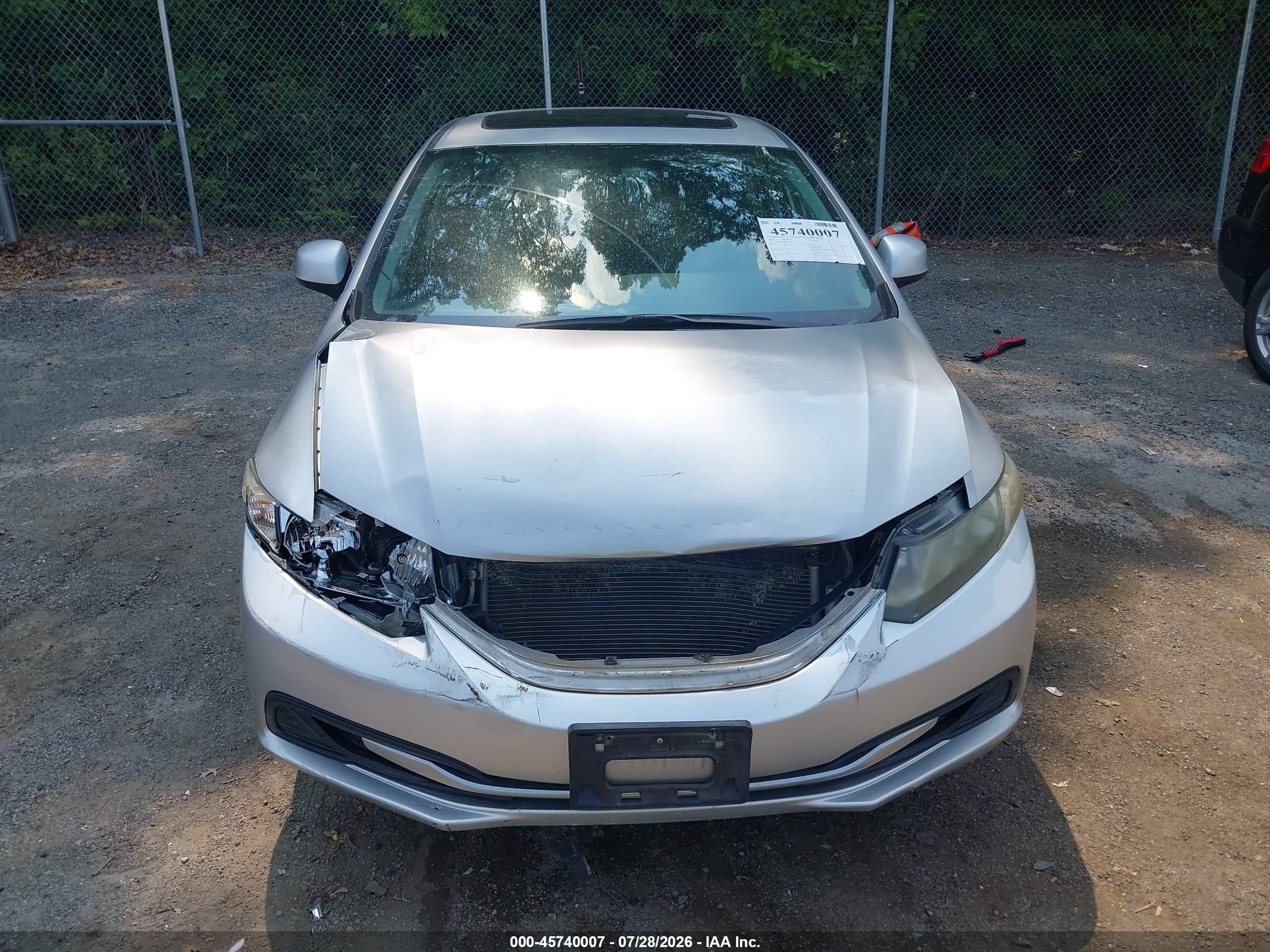 2013 Honda Civic Ex Silver vin: 19XFB2F87DE089091