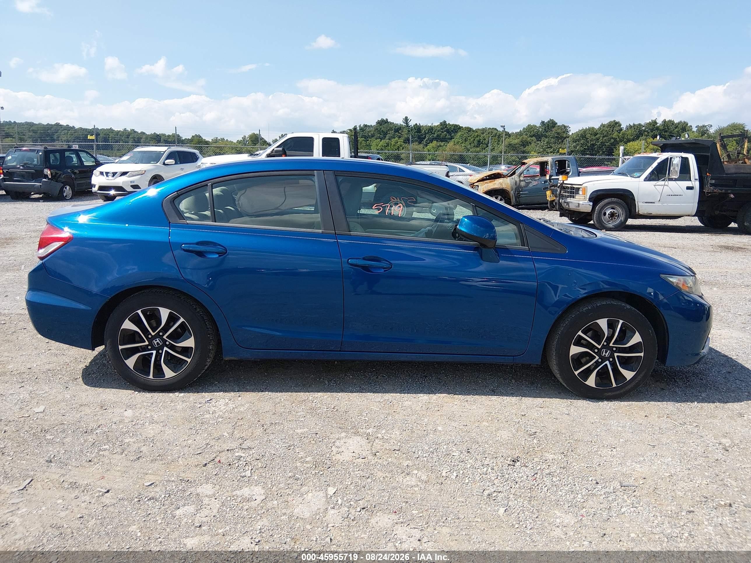 2013 Honda Civic Ex Blue vin: 19XFB2F87DE221265