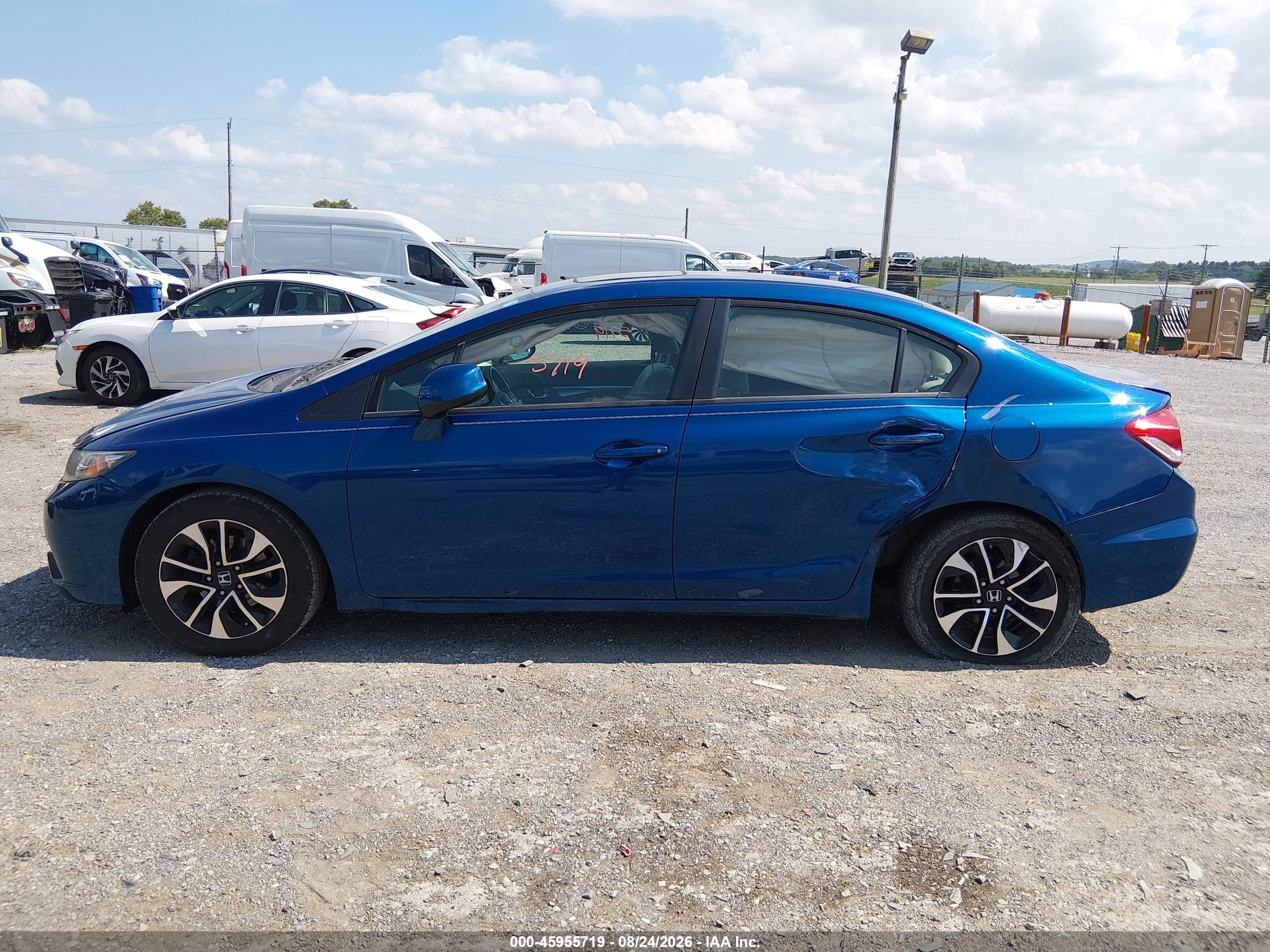 2013 Honda Civic Ex Blue vin: 19XFB2F87DE221265