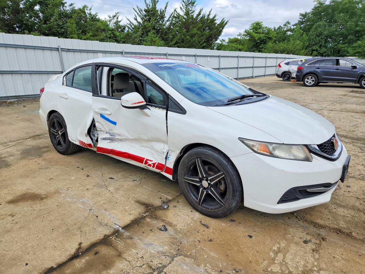 2013 Honda Civic Ex White vin: 19XFB2F87DE228832