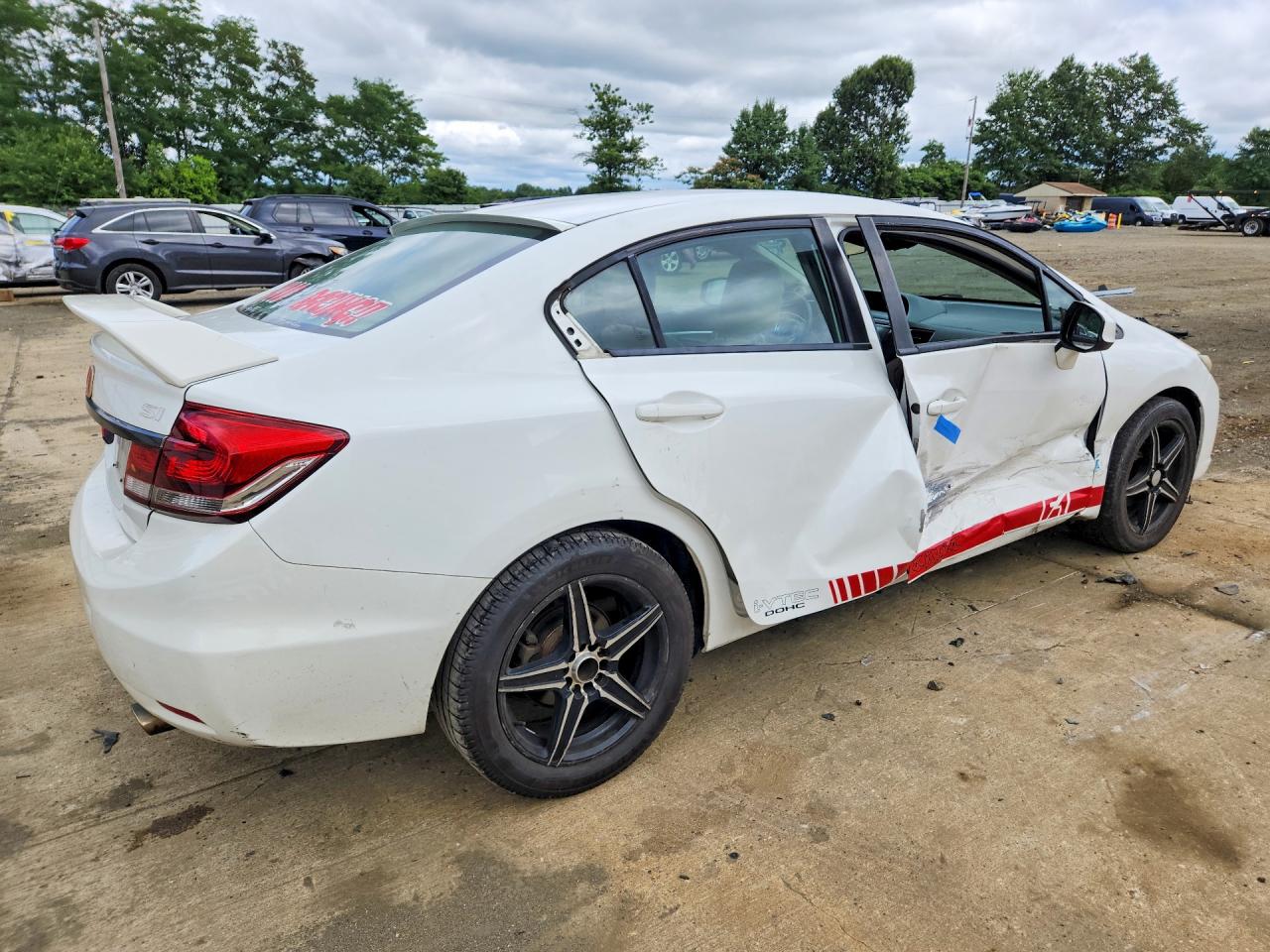 2013 Honda Civic Ex White vin: 19XFB2F87DE228832