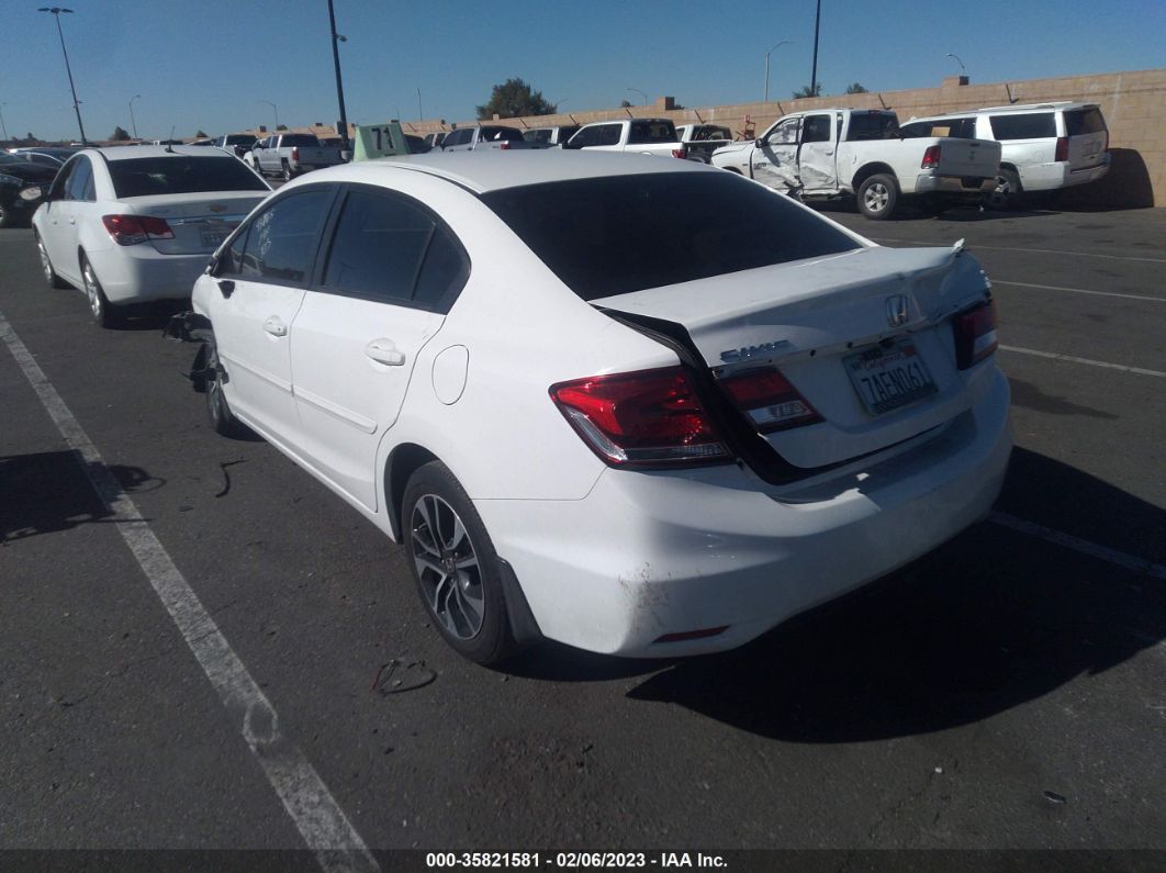 2013 Honda Civic Sdn Ex White vin: 19XFB2F87DE233898