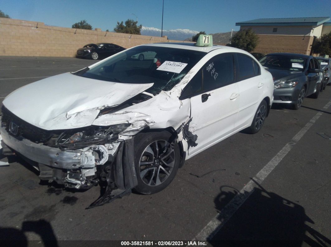 2013 Honda Civic Sdn Ex White vin: 19XFB2F87DE233898