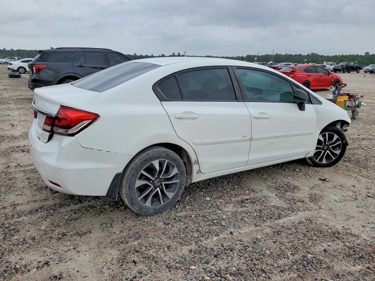 2013 Honda Civic Ex White vin: 19XFB2F87DE233898