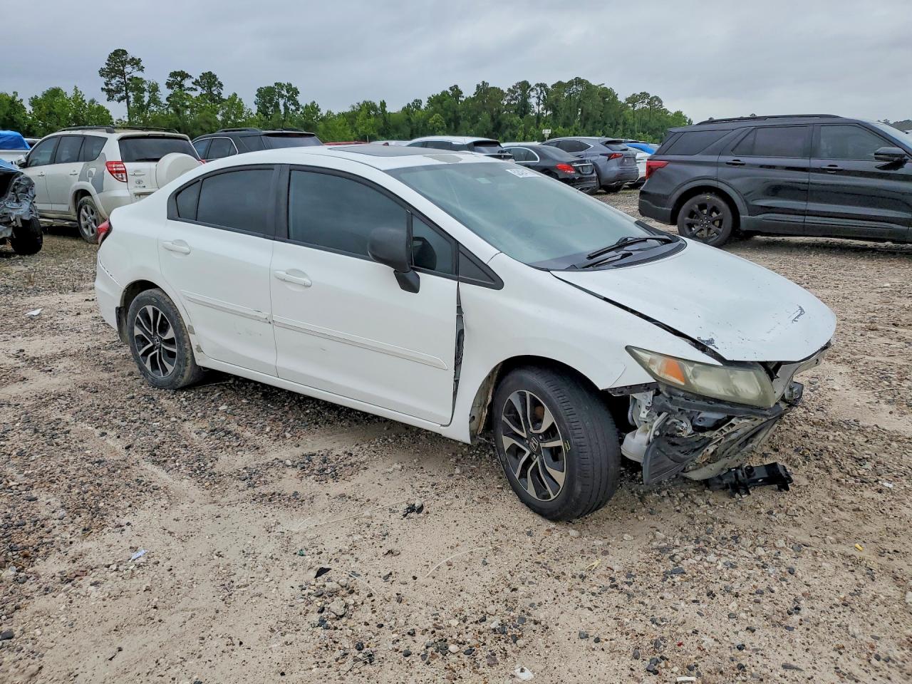 2013 Honda Civic Ex White vin: 19XFB2F87DE233898