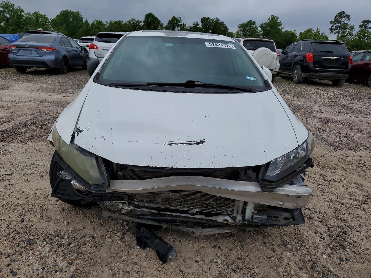2013 Honda Civic Ex White vin: 19XFB2F87DE233898