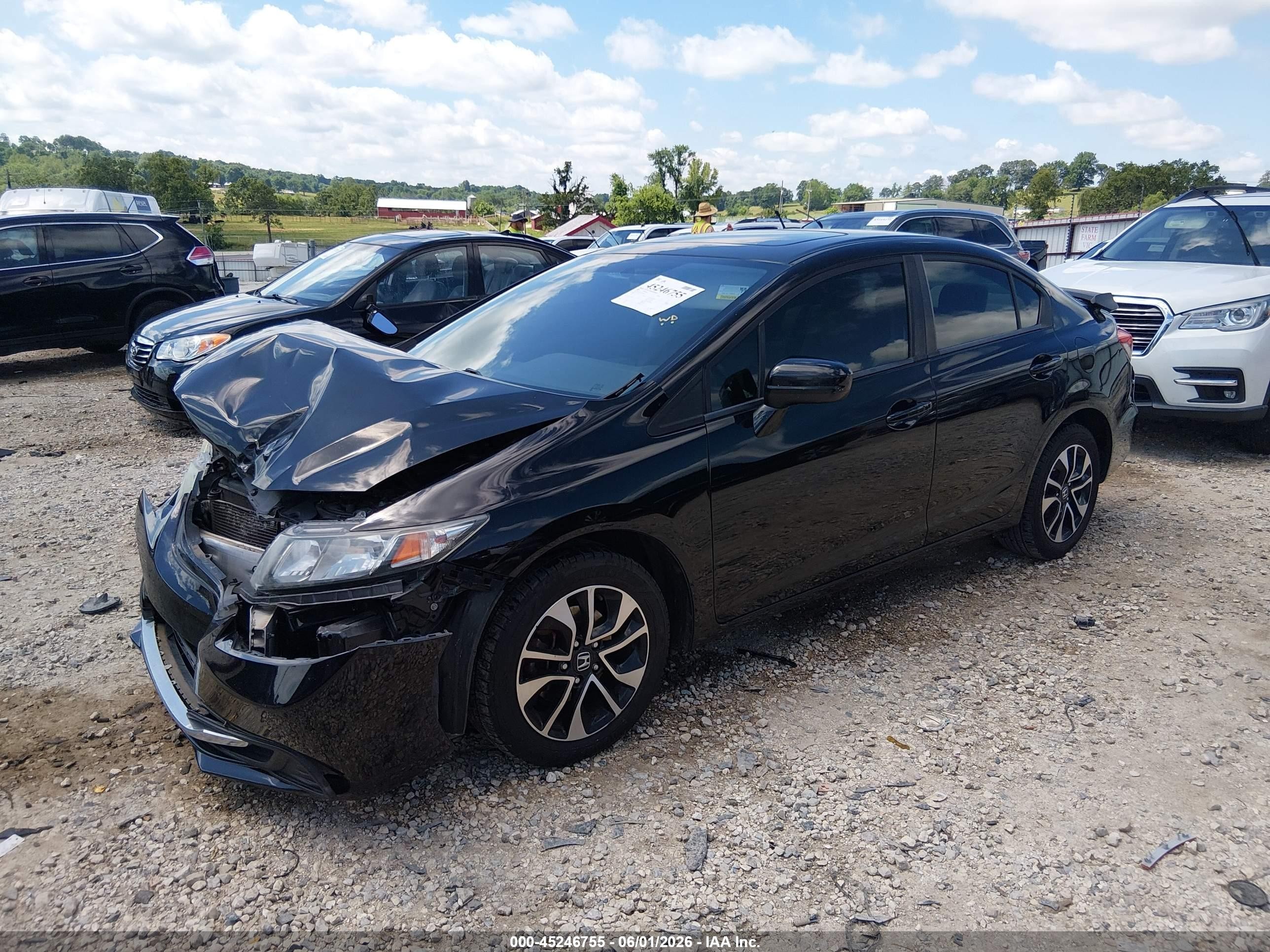 2014 Honda Civic Ex Black vin: 19XFB2F87EE004431