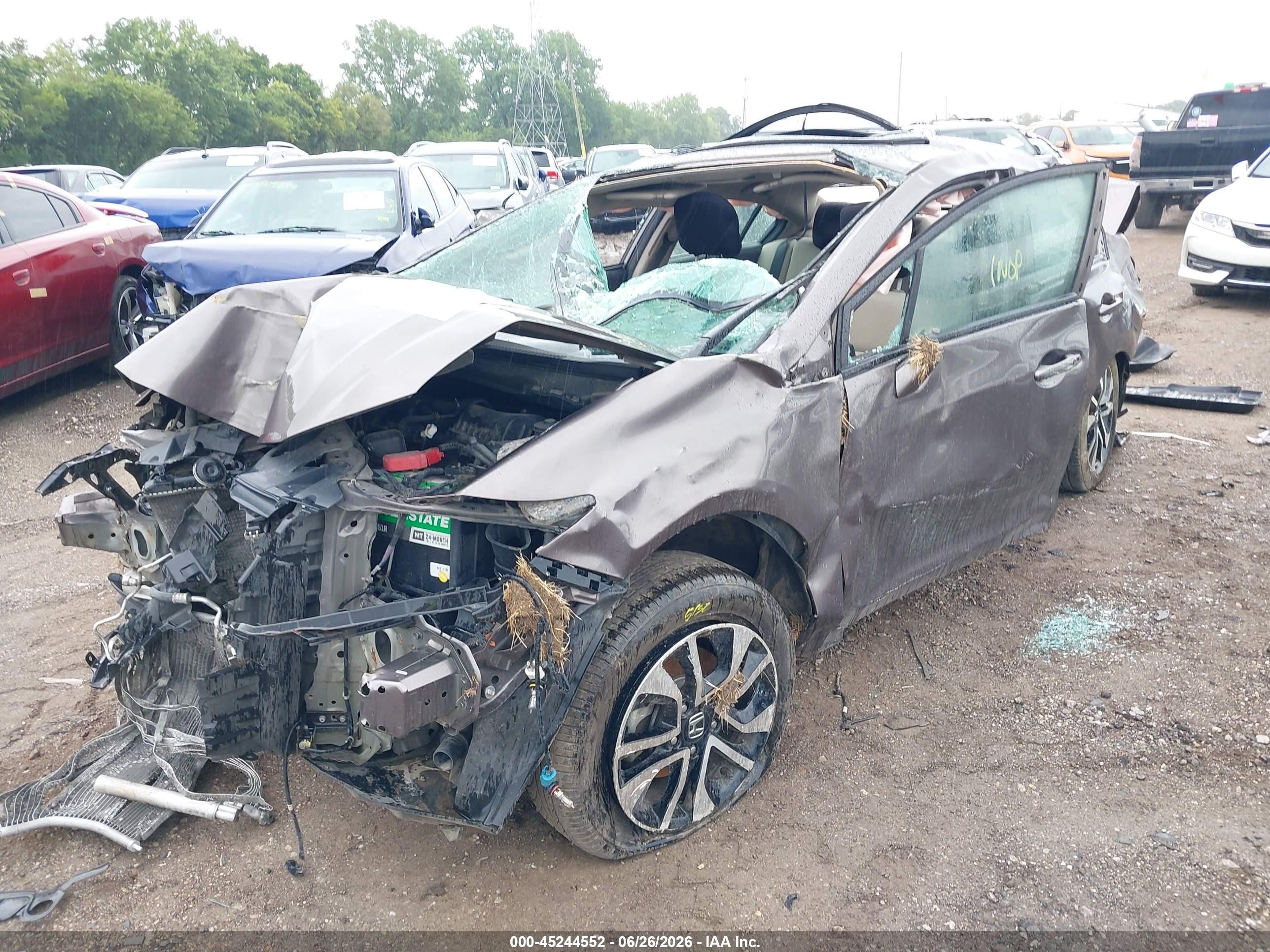 2014 Honda Civic Ex Серый vin: 19XFB2F87EE061082