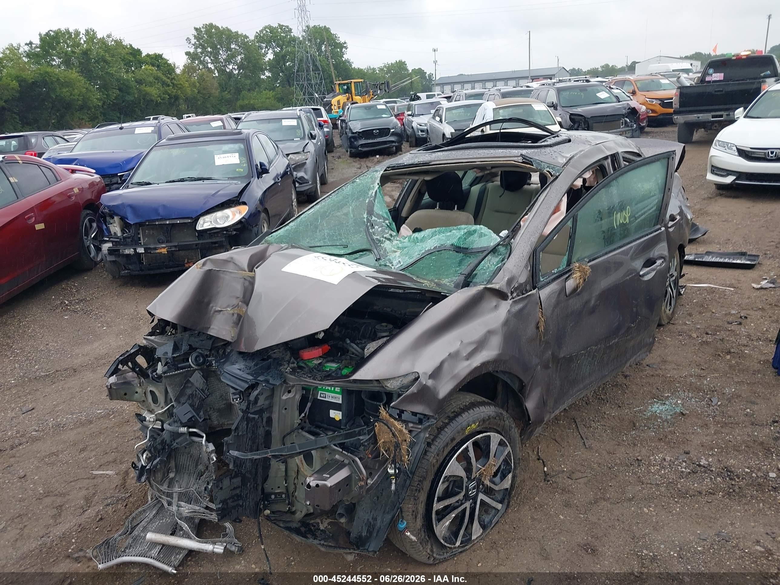 2014 Honda Civic Ex Серый vin: 19XFB2F87EE061082