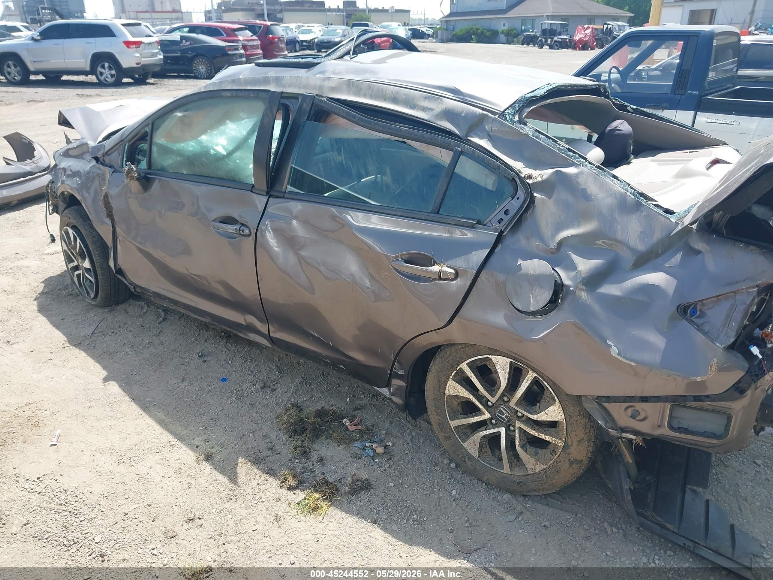 2014 Honda Civic Ex Серый vin: 19XFB2F87EE061082