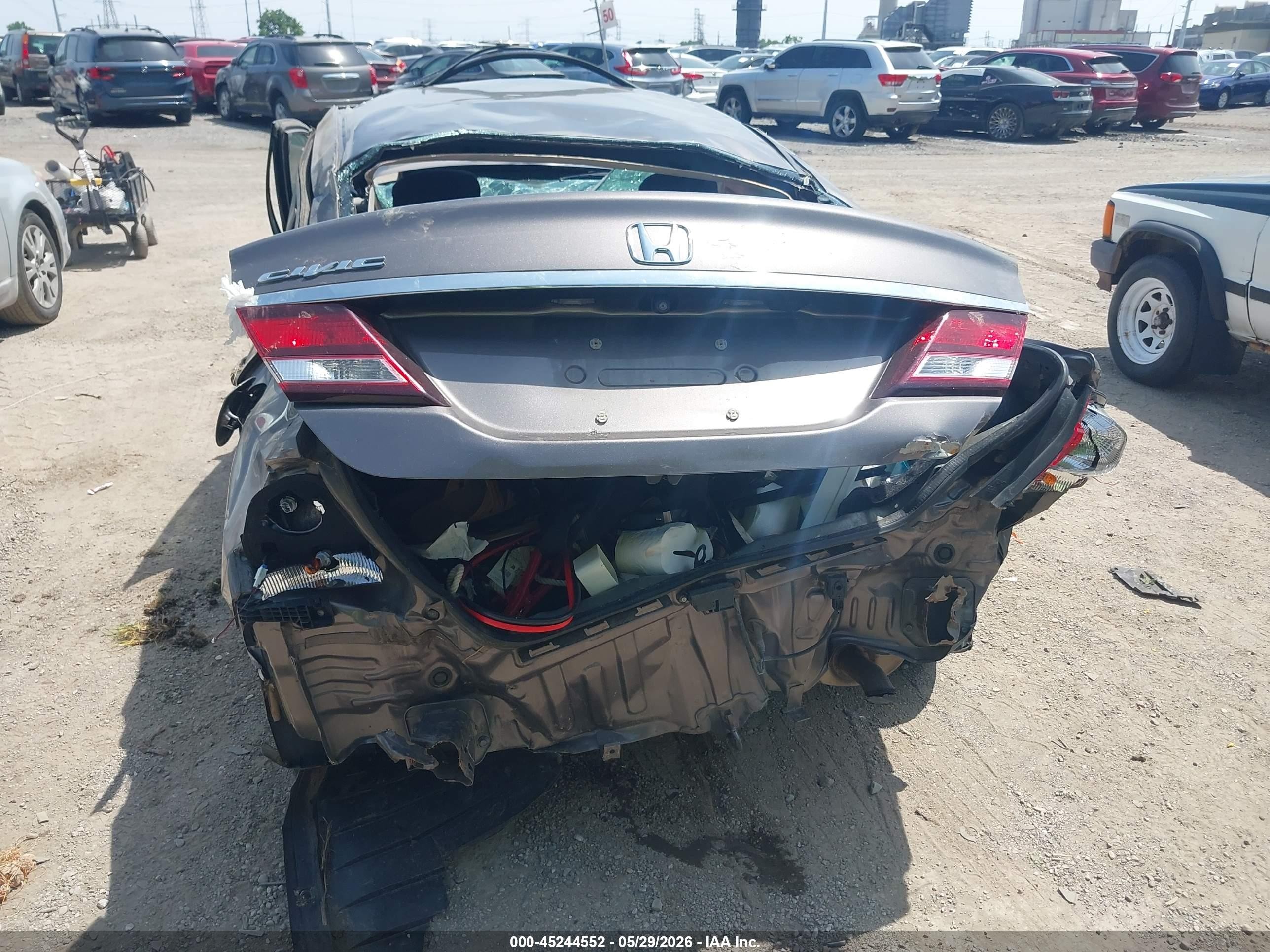 2014 Honda Civic Ex Серый vin: 19XFB2F87EE061082
