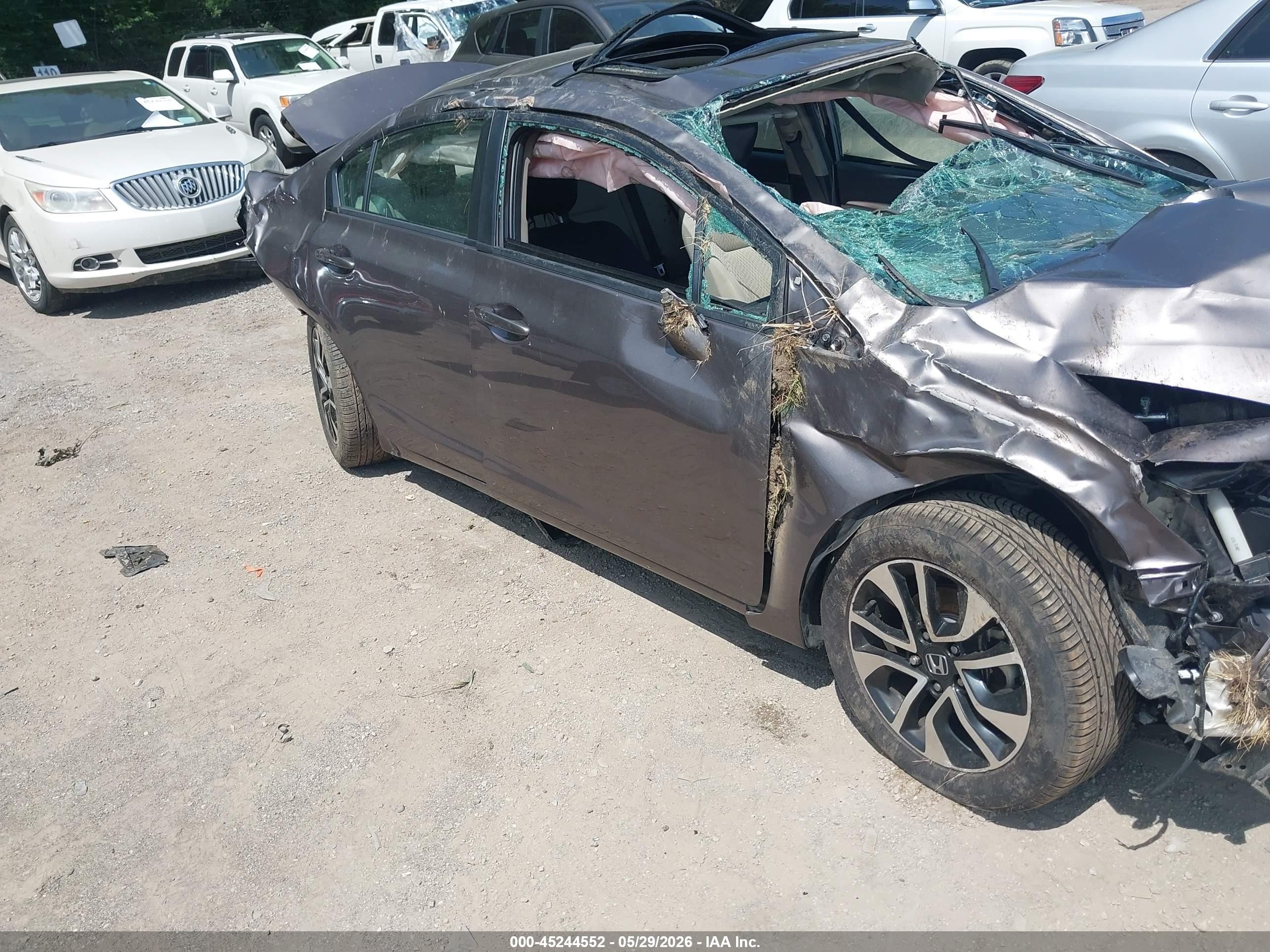 2014 Honda Civic Ex Серый vin: 19XFB2F87EE061082
