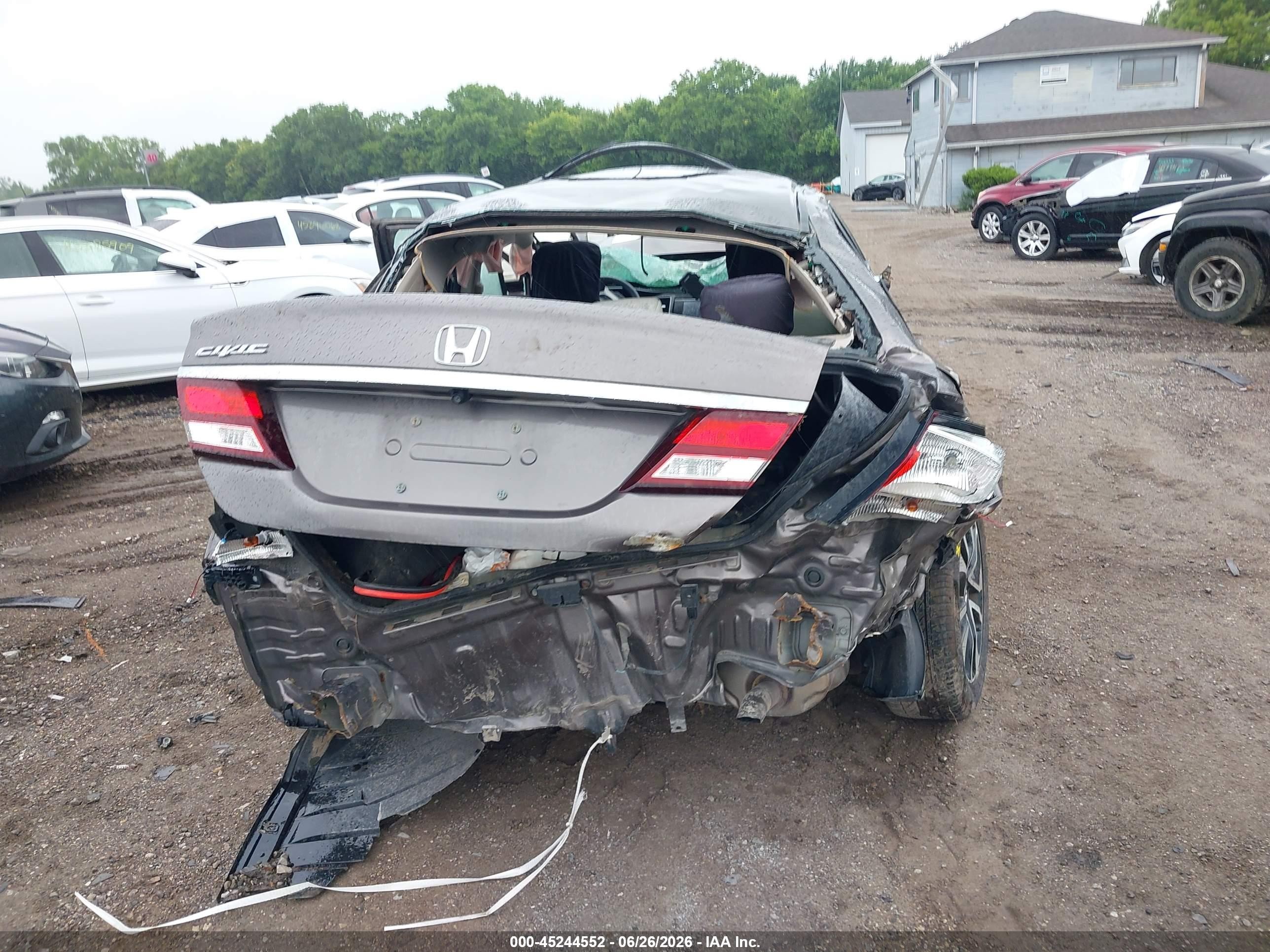 2014 Honda Civic Ex Серый vin: 19XFB2F87EE061082