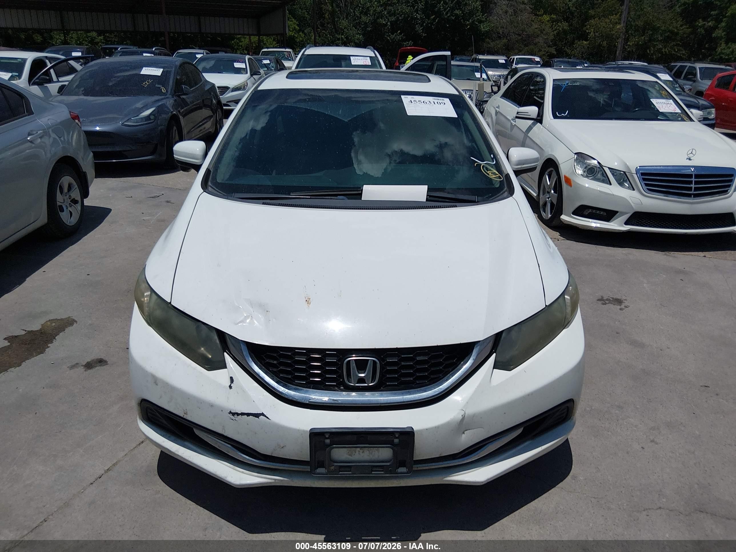 2014 Honda Civic Ex White vin: 19XFB2F87EE072423