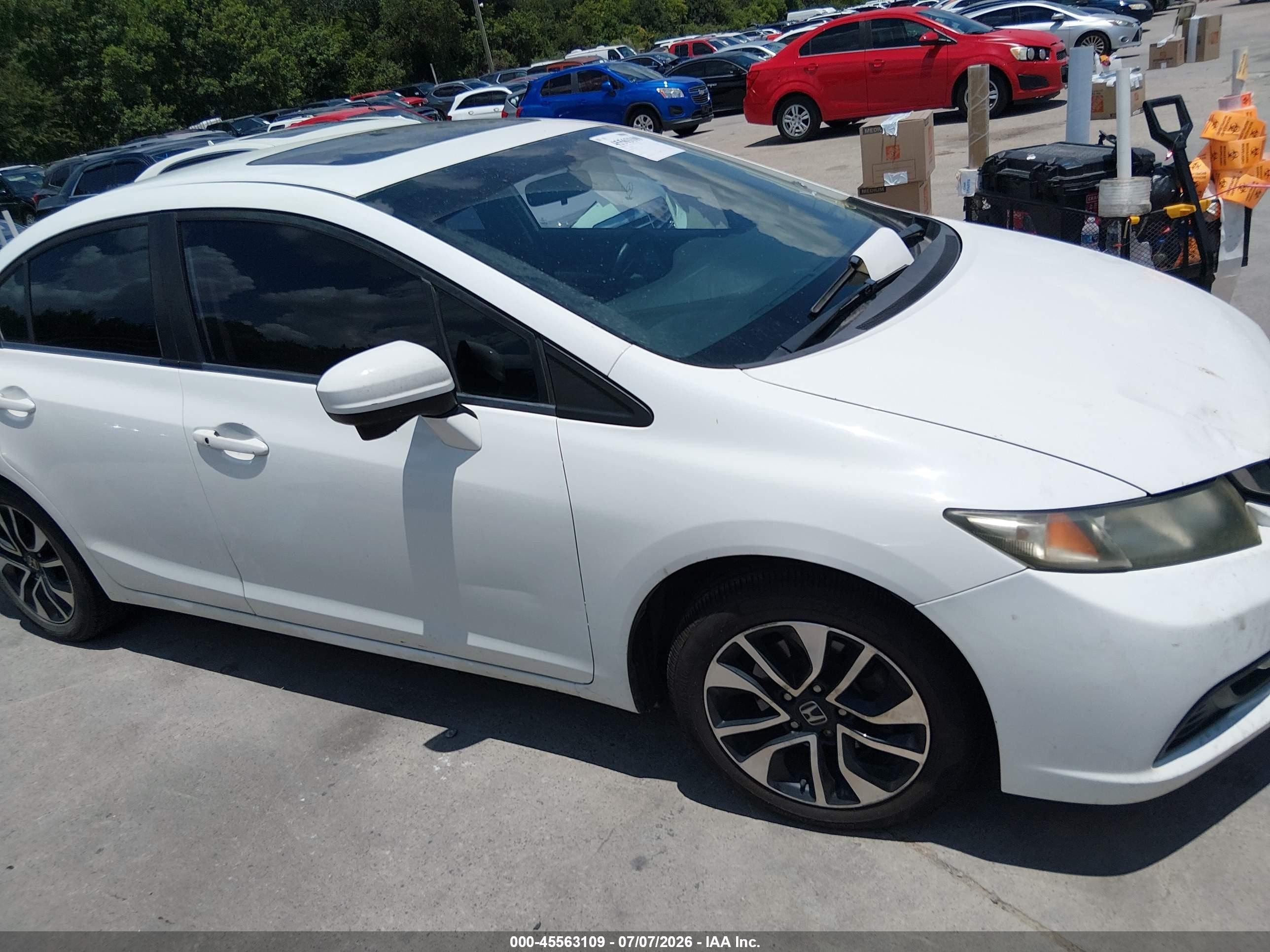 2014 Honda Civic Ex White vin: 19XFB2F87EE072423