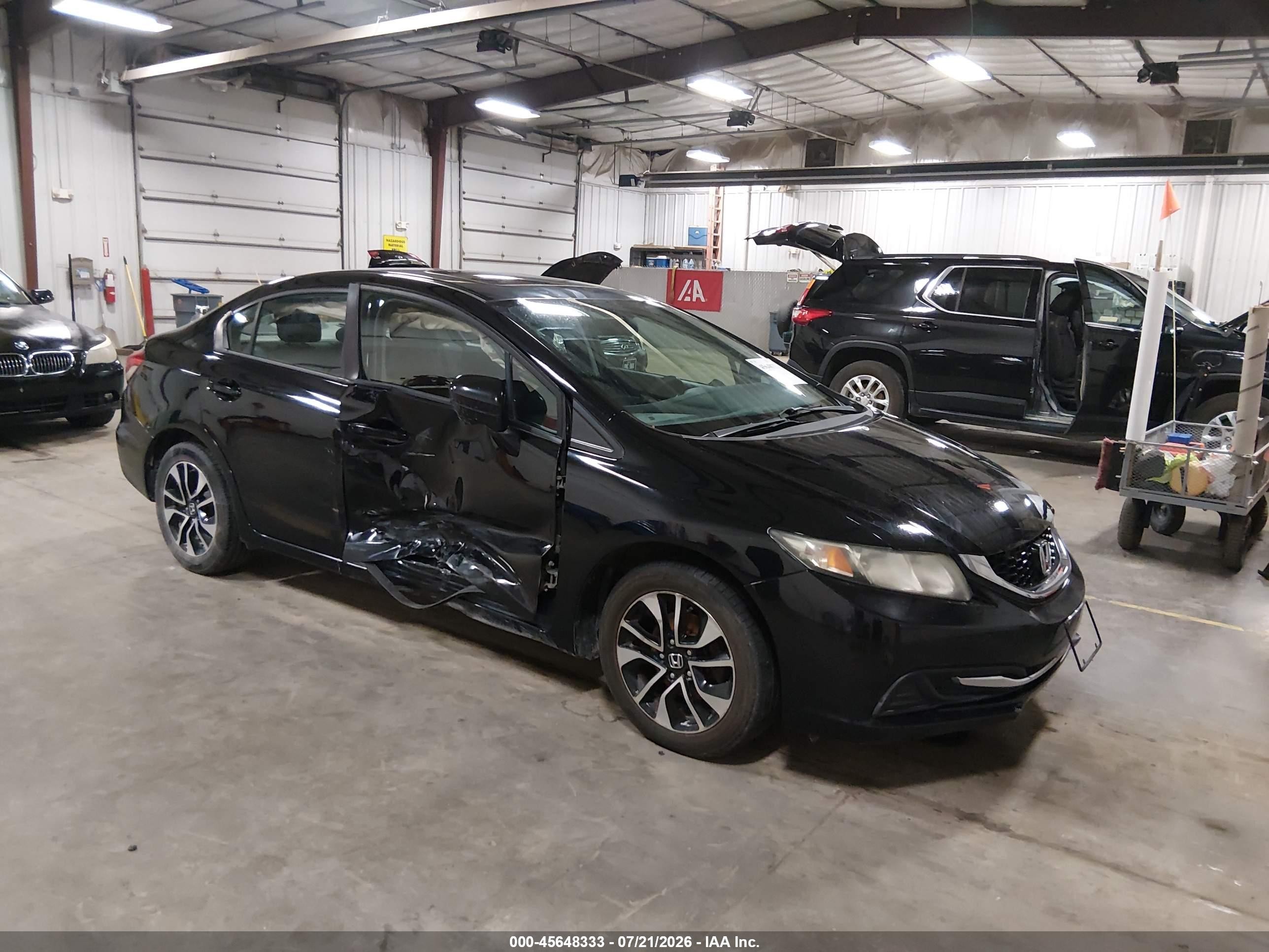 2014 Honda Civic Ex Черный vin: 19XFB2F87EE244739