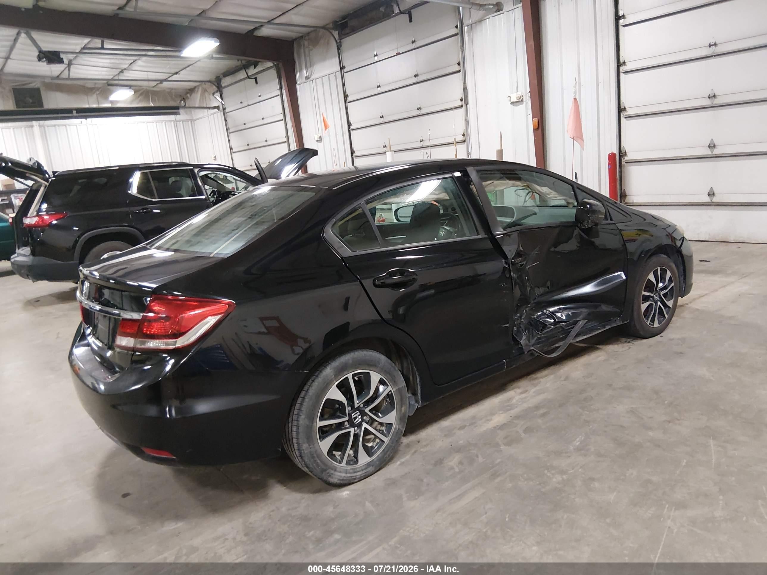 2014 Honda Civic Ex Черный vin: 19XFB2F87EE244739