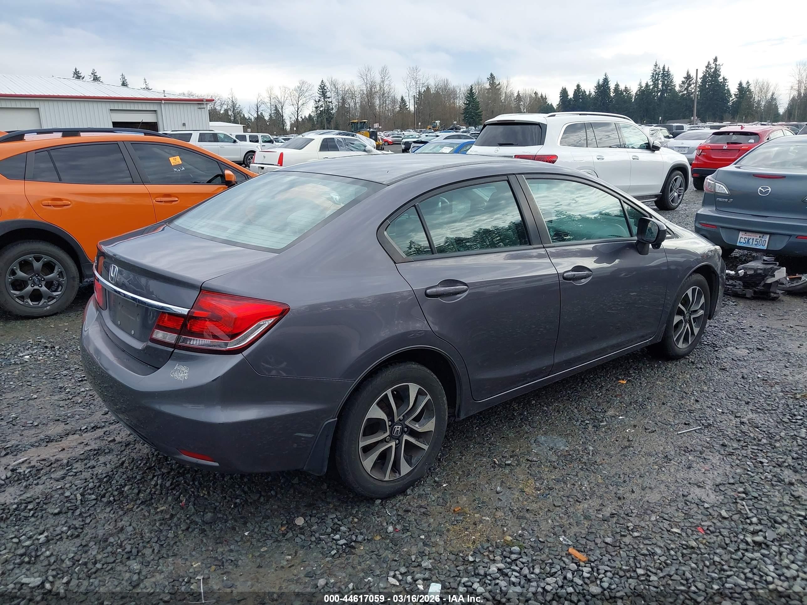 2014 Honda Civic Ex Gray vin: 19XFB2F87EE254655