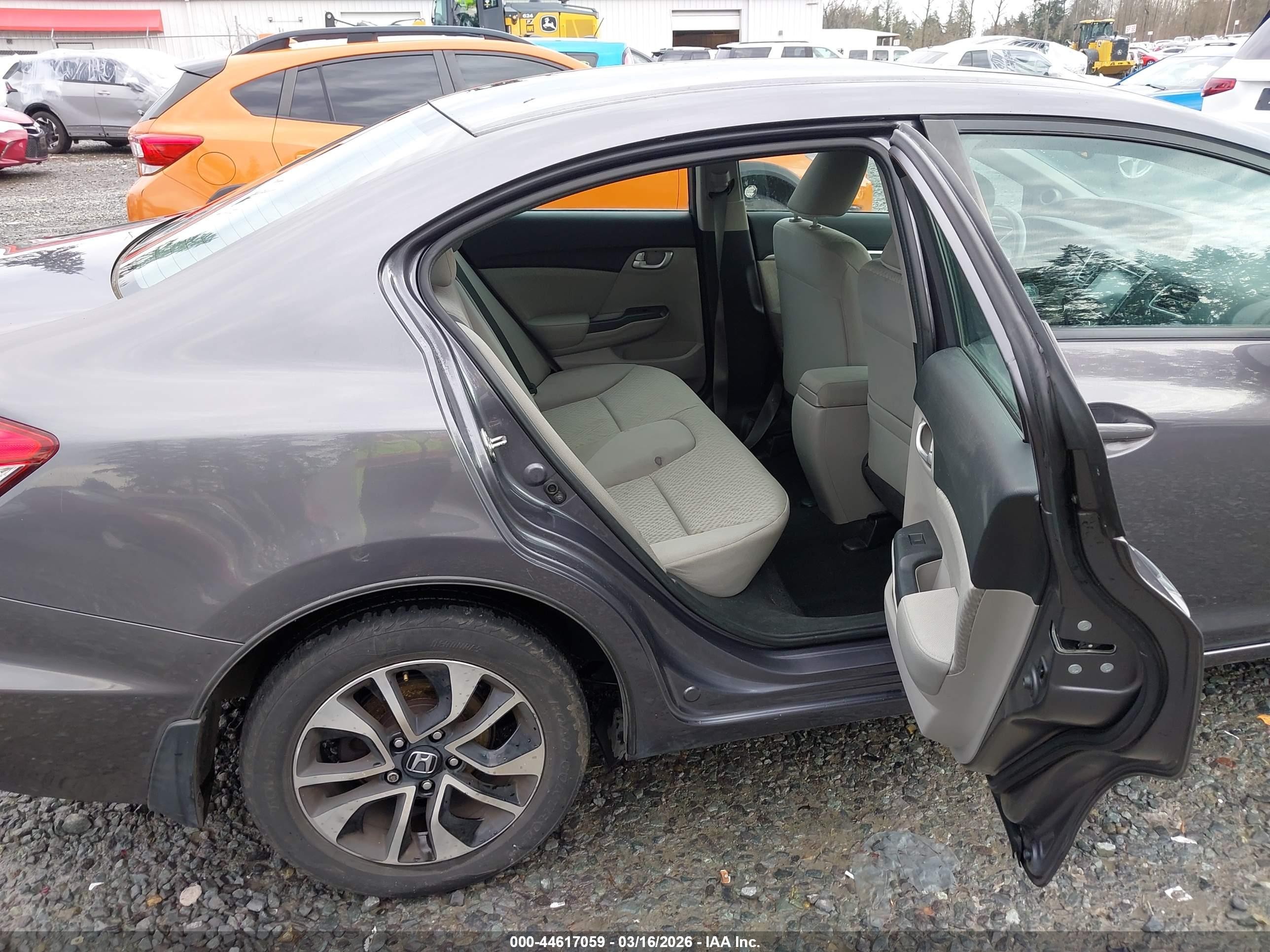 2014 Honda Civic Ex Gray vin: 19XFB2F87EE254655