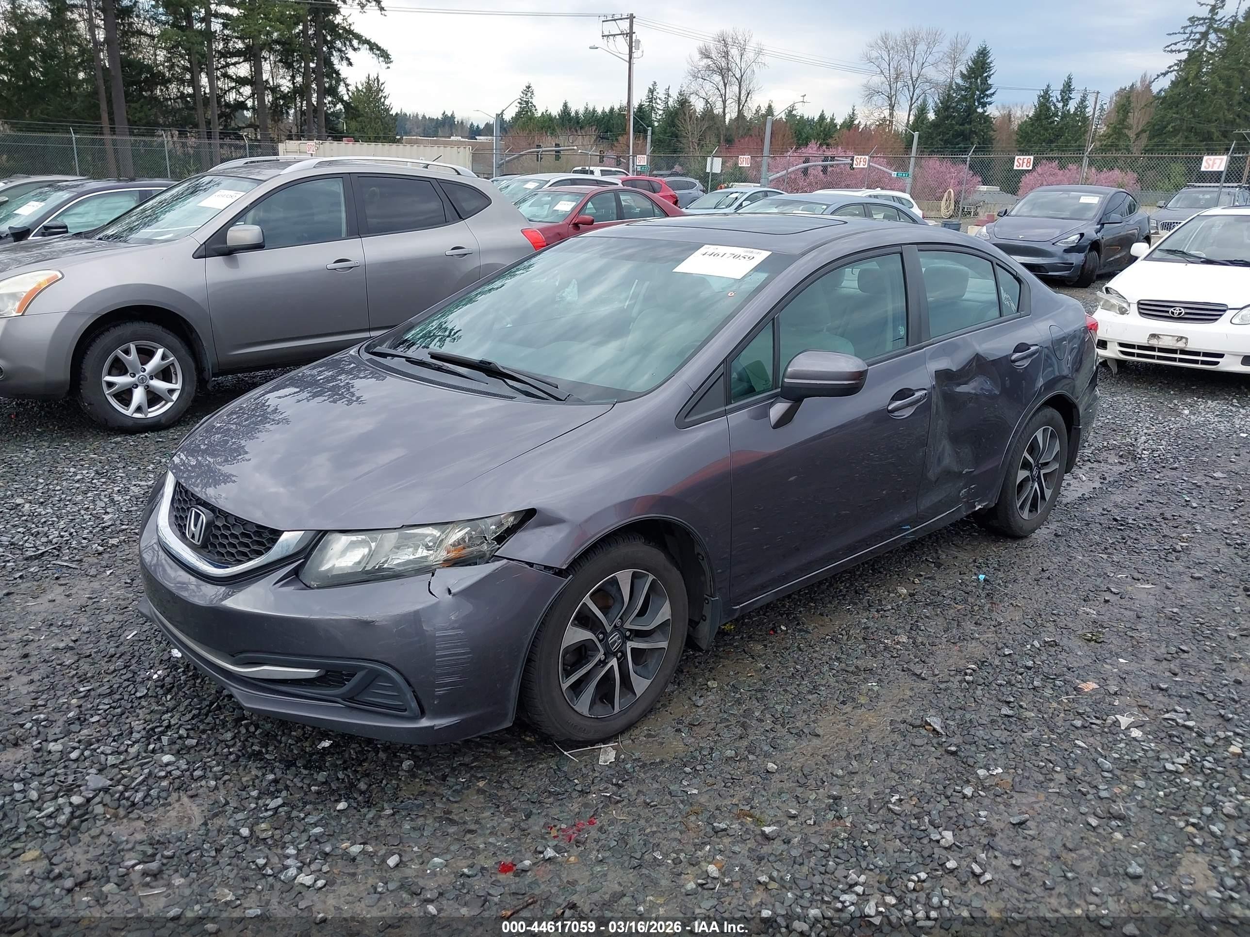 2014 Honda Civic Ex Gray vin: 19XFB2F87EE254655