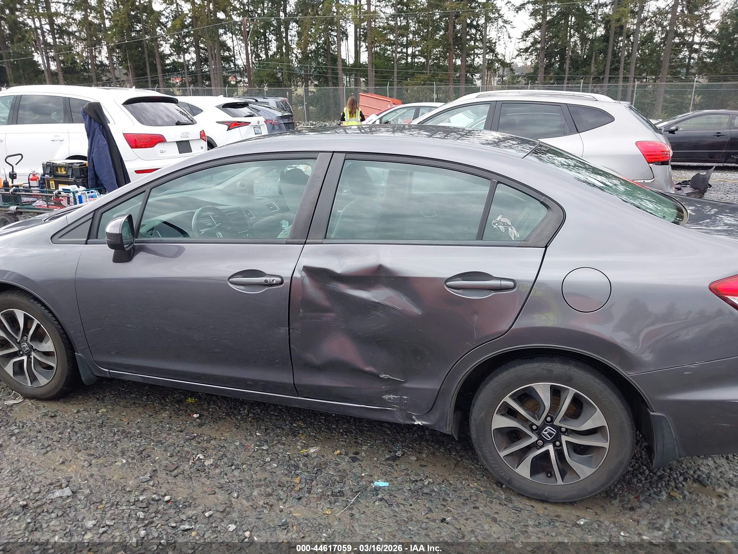 2014 Honda Civic Ex Gray vin: 19XFB2F87EE254655
