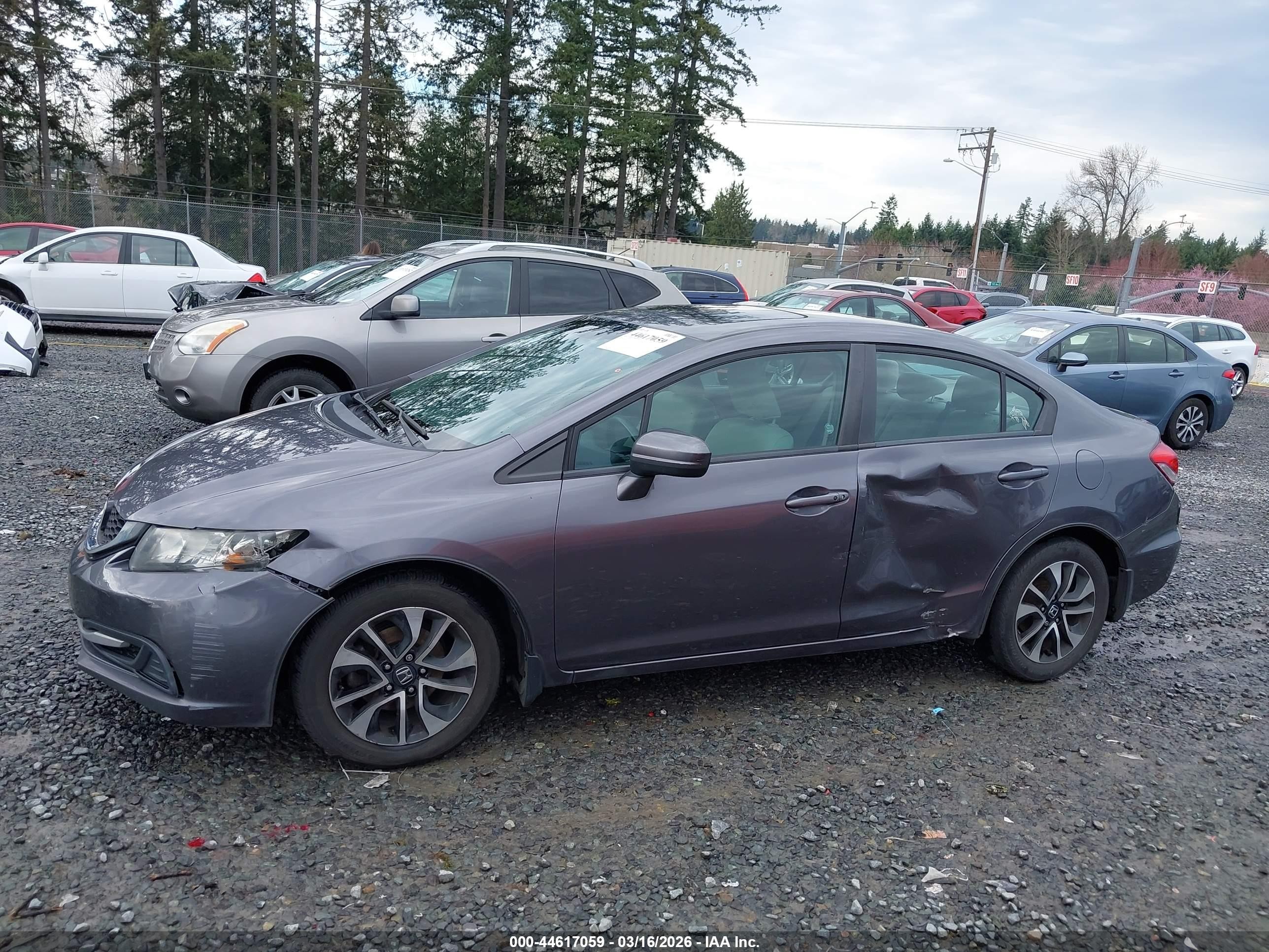 2014 Honda Civic Ex Gray vin: 19XFB2F87EE254655