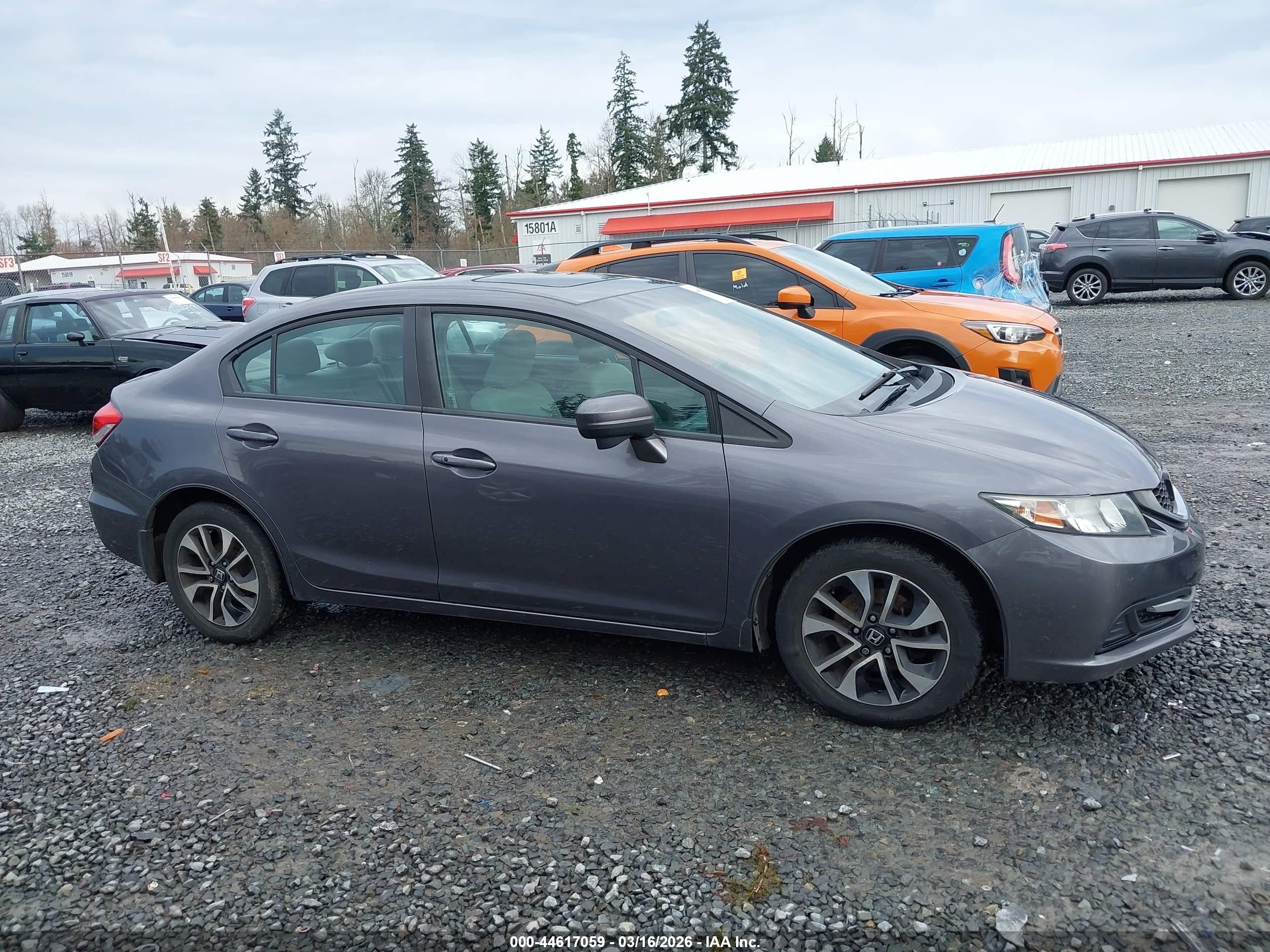 2014 Honda Civic Ex Gray vin: 19XFB2F87EE254655