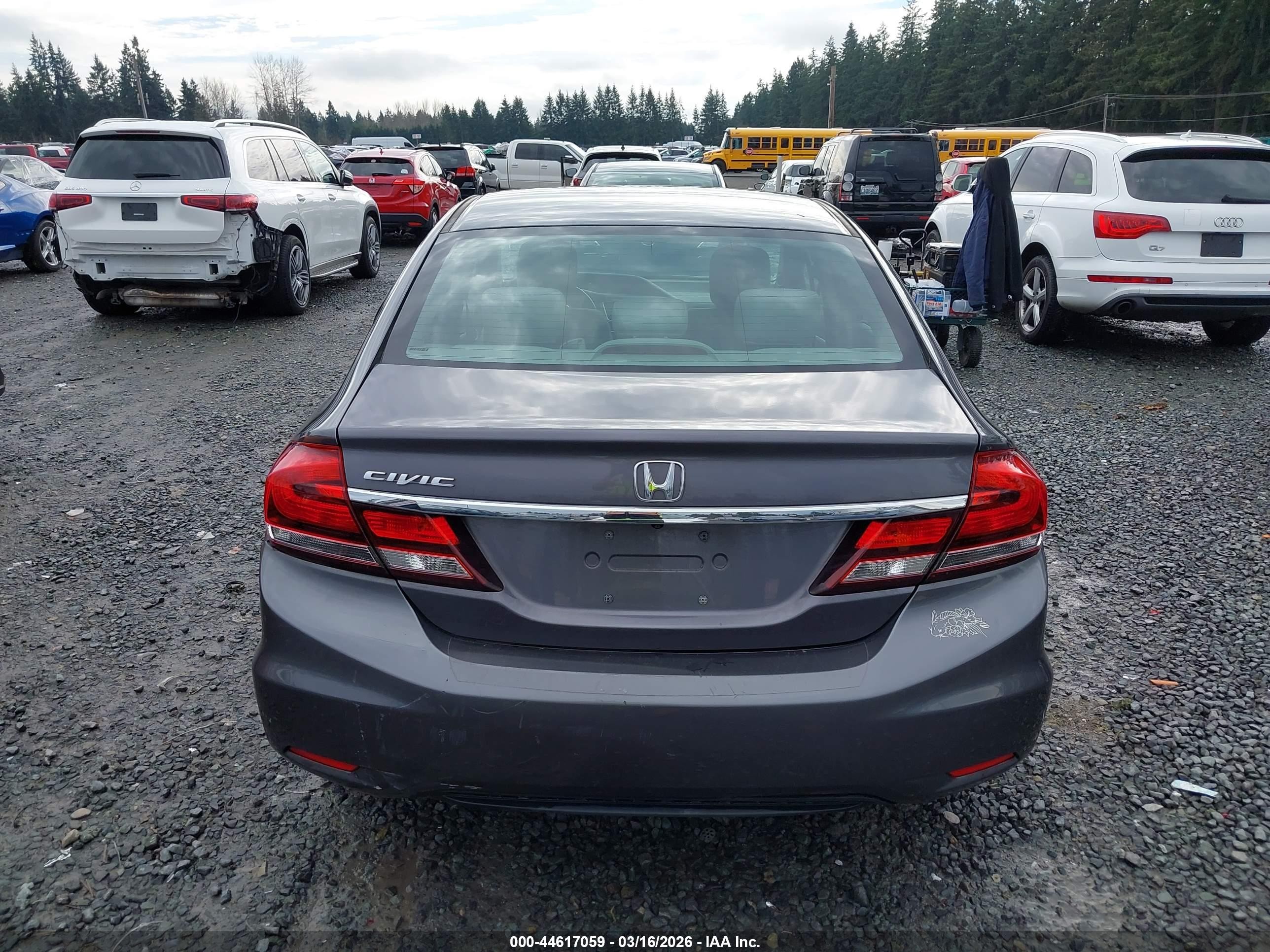 2014 Honda Civic Ex Gray vin: 19XFB2F87EE254655
