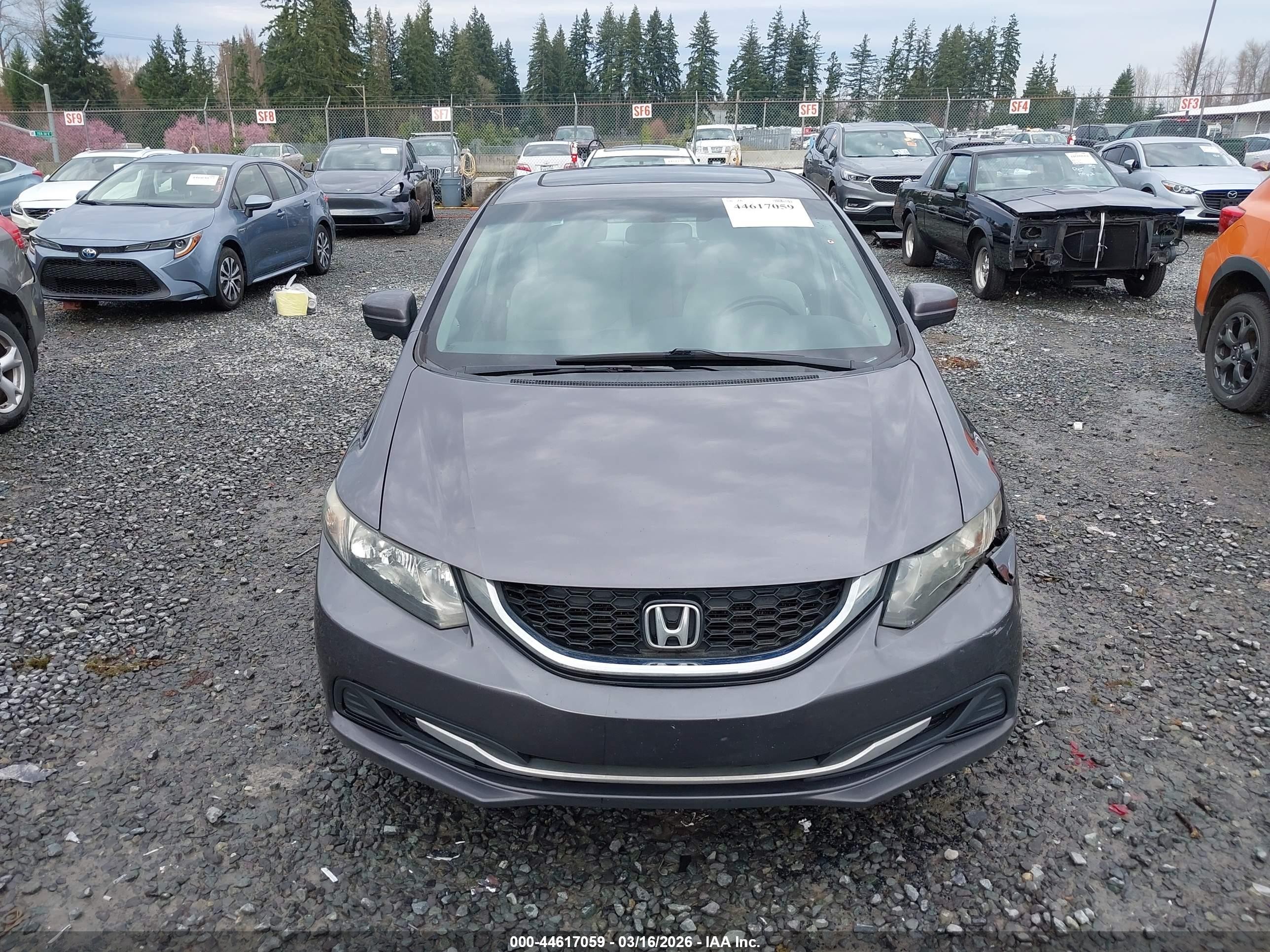 2014 Honda Civic Ex Gray vin: 19XFB2F87EE254655