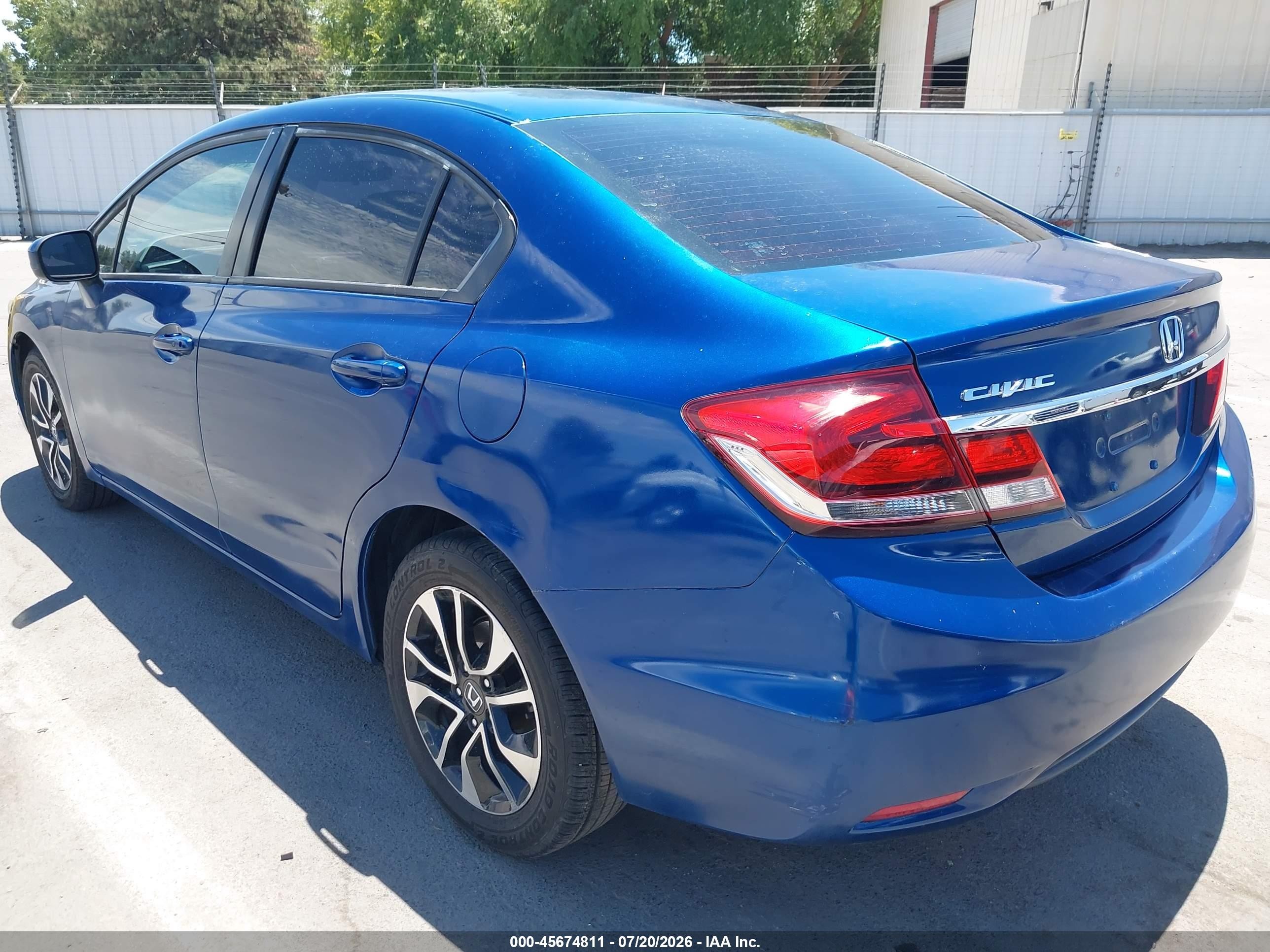 2014 Honda Civic Ex Blue vin: 19XFB2F87EE255501