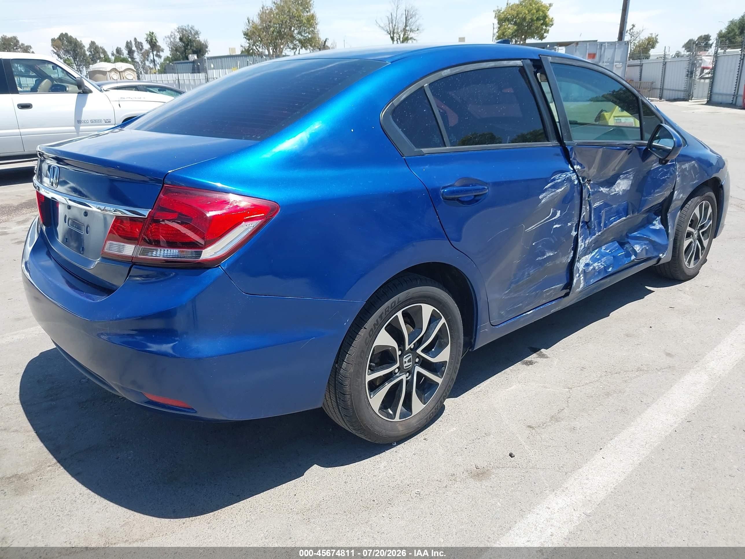 2014 Honda Civic Ex Blue vin: 19XFB2F87EE255501