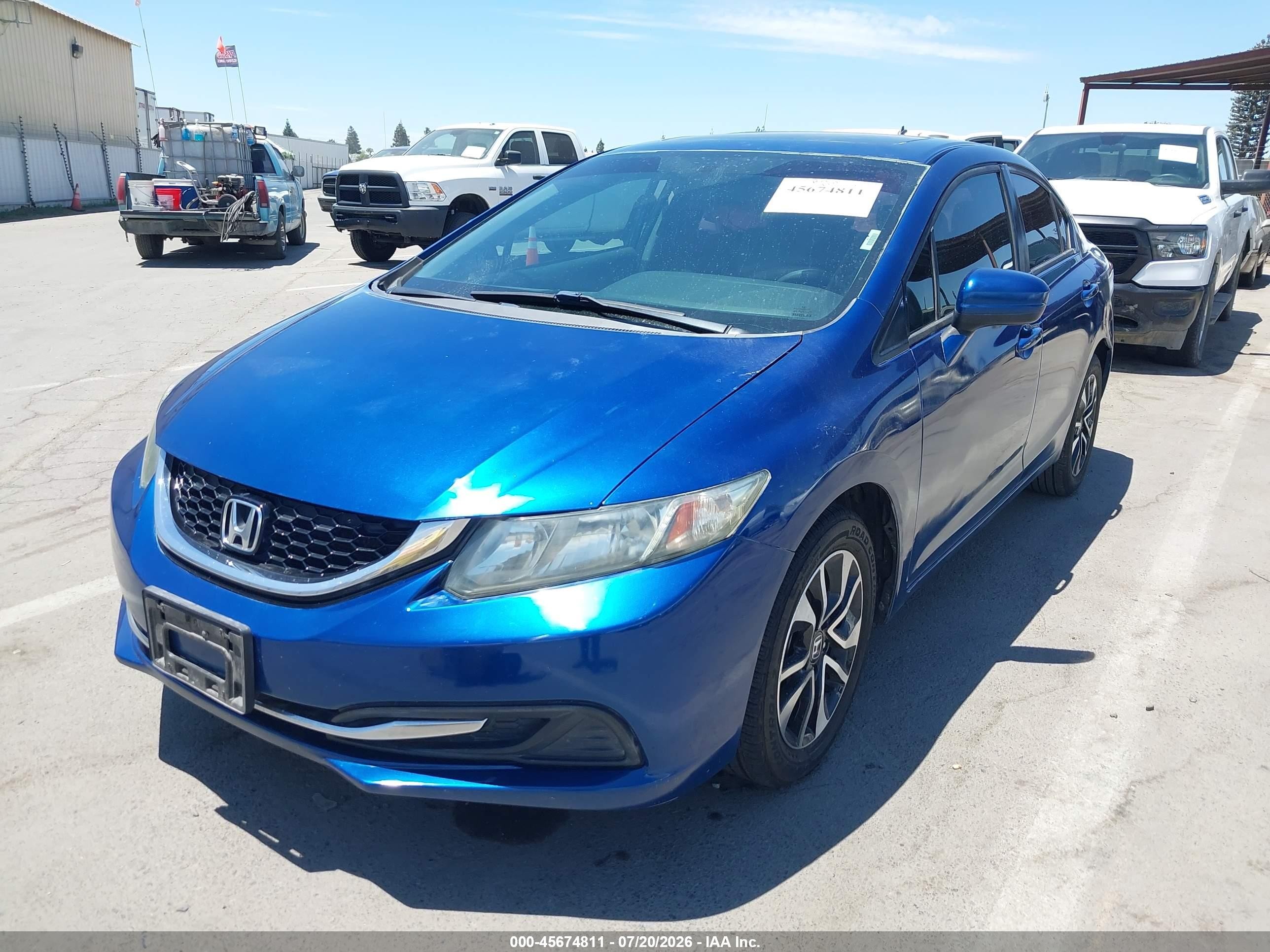 2014 Honda Civic Ex Blue vin: 19XFB2F87EE255501